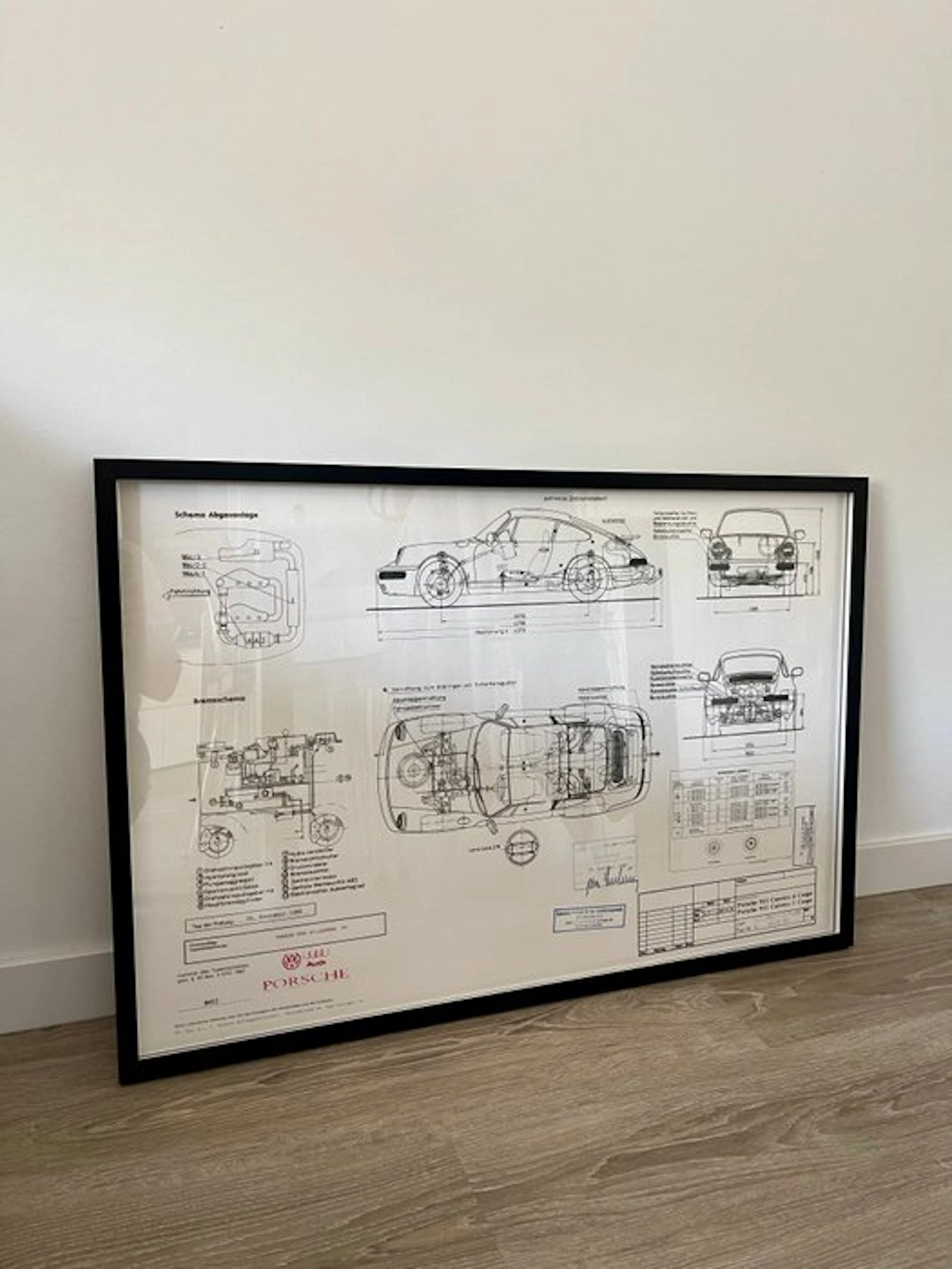 Porsche 964 - Technical Drawing - Frame - Design