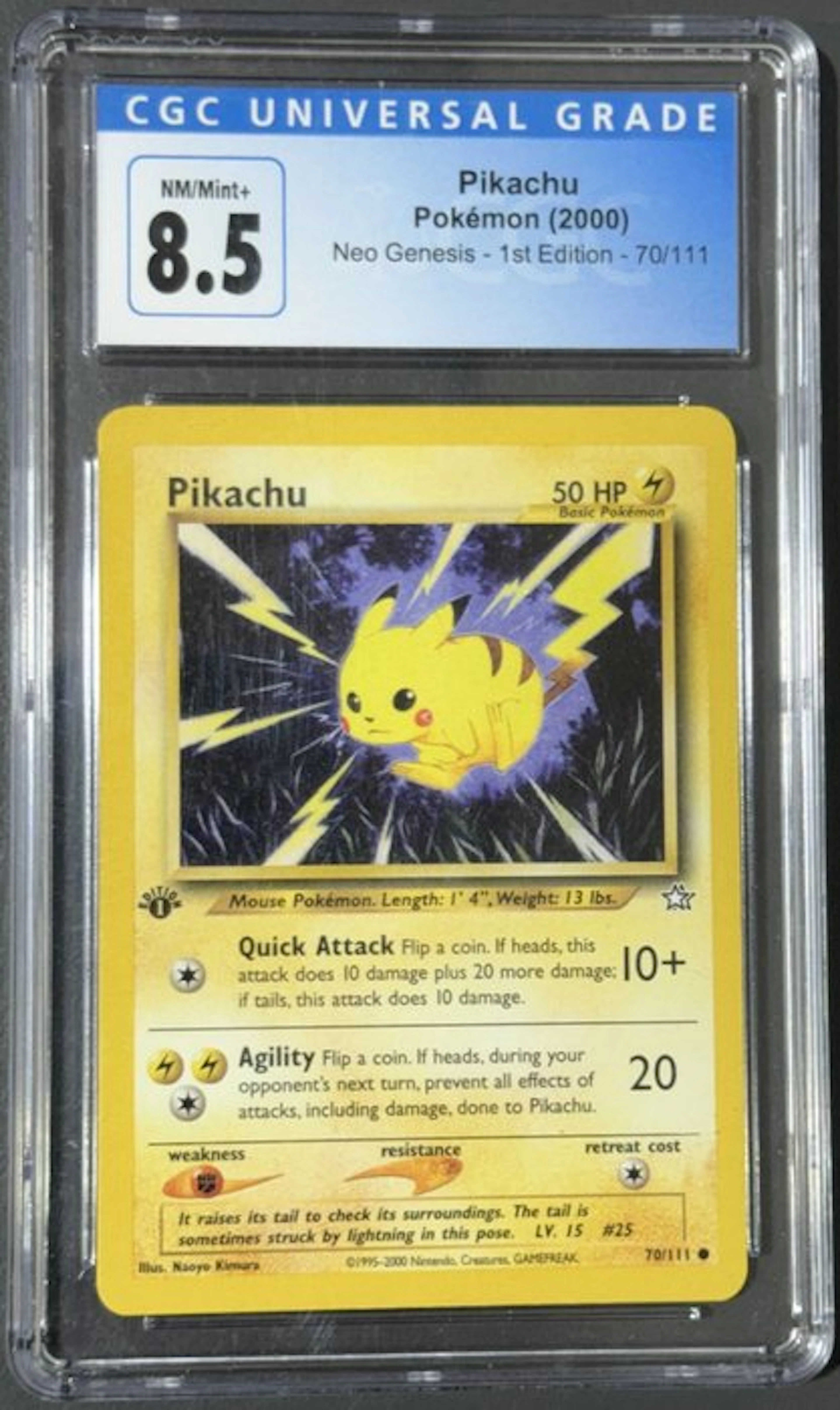 Pokémon - 1 Graded card - Pikachu (2000) Neo Genesis...