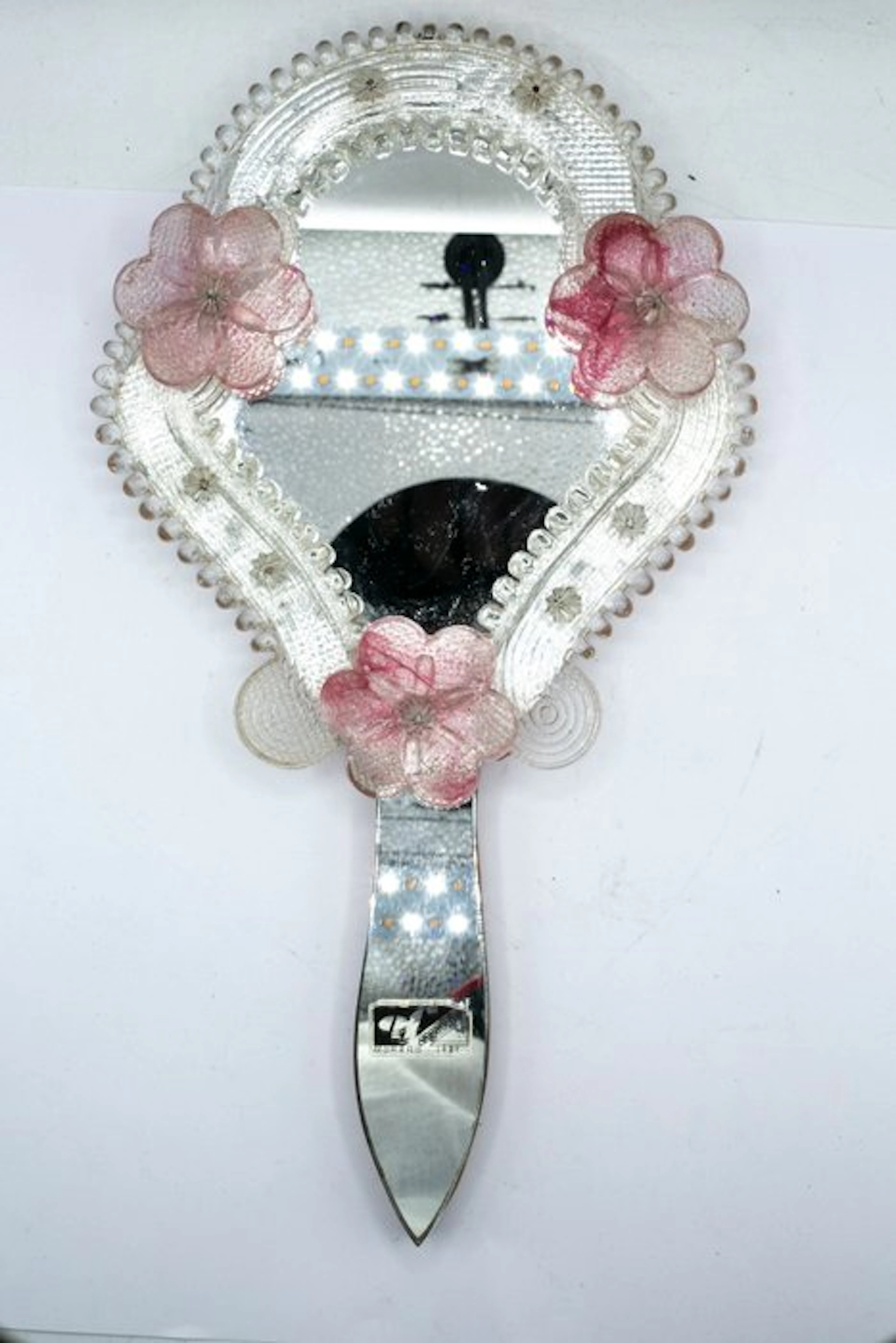 Ongaro e Fuga - Mirror - wood - blown glass - in glass with off-season roses