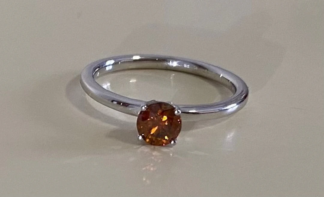Ring - 18 kt. White gold - 0.56ct. tw. Diamond (Natural) - Diamond