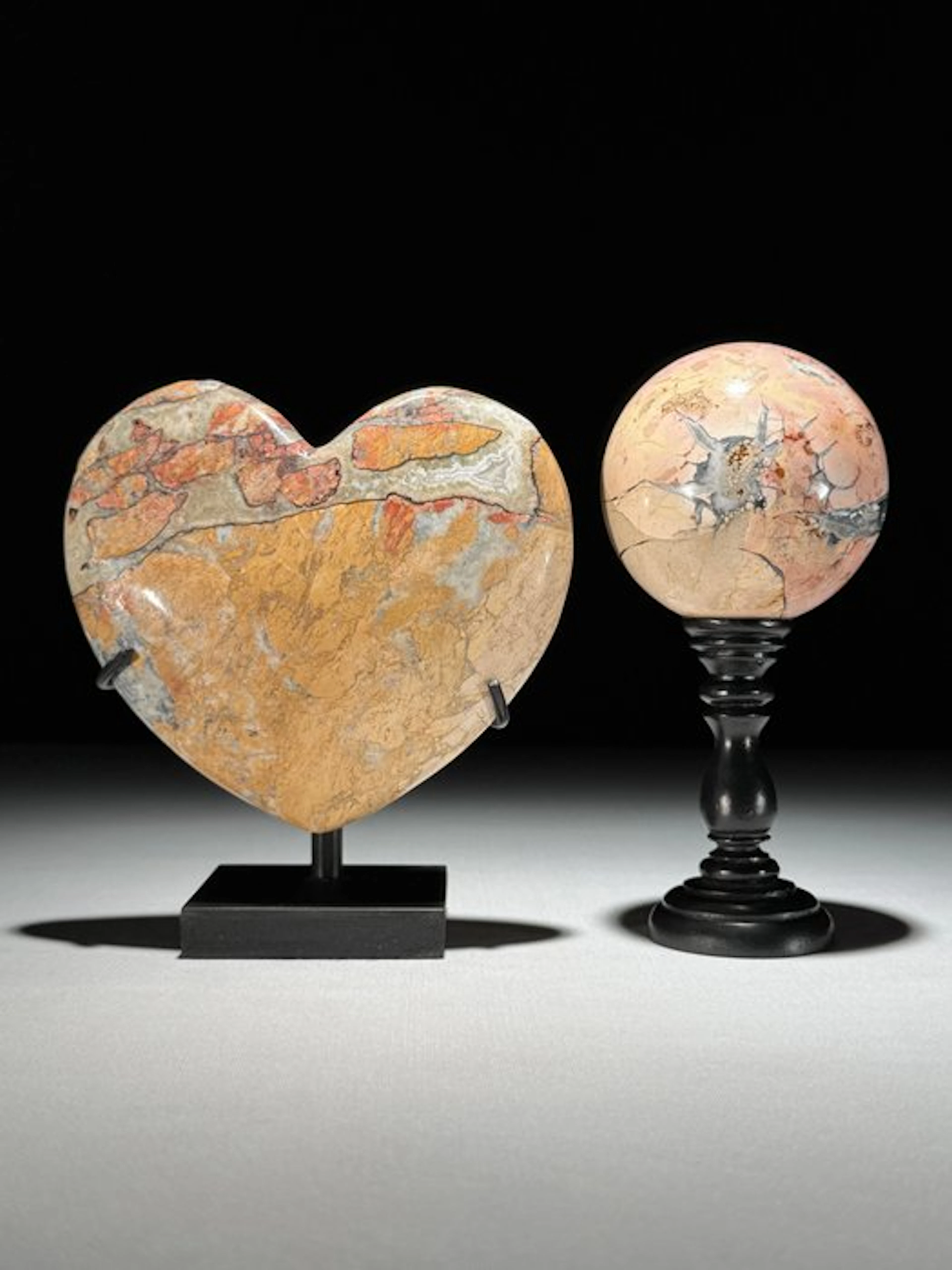 NO RESERVE PRICE - Wonderful Pair of Red Maligano Jasper...