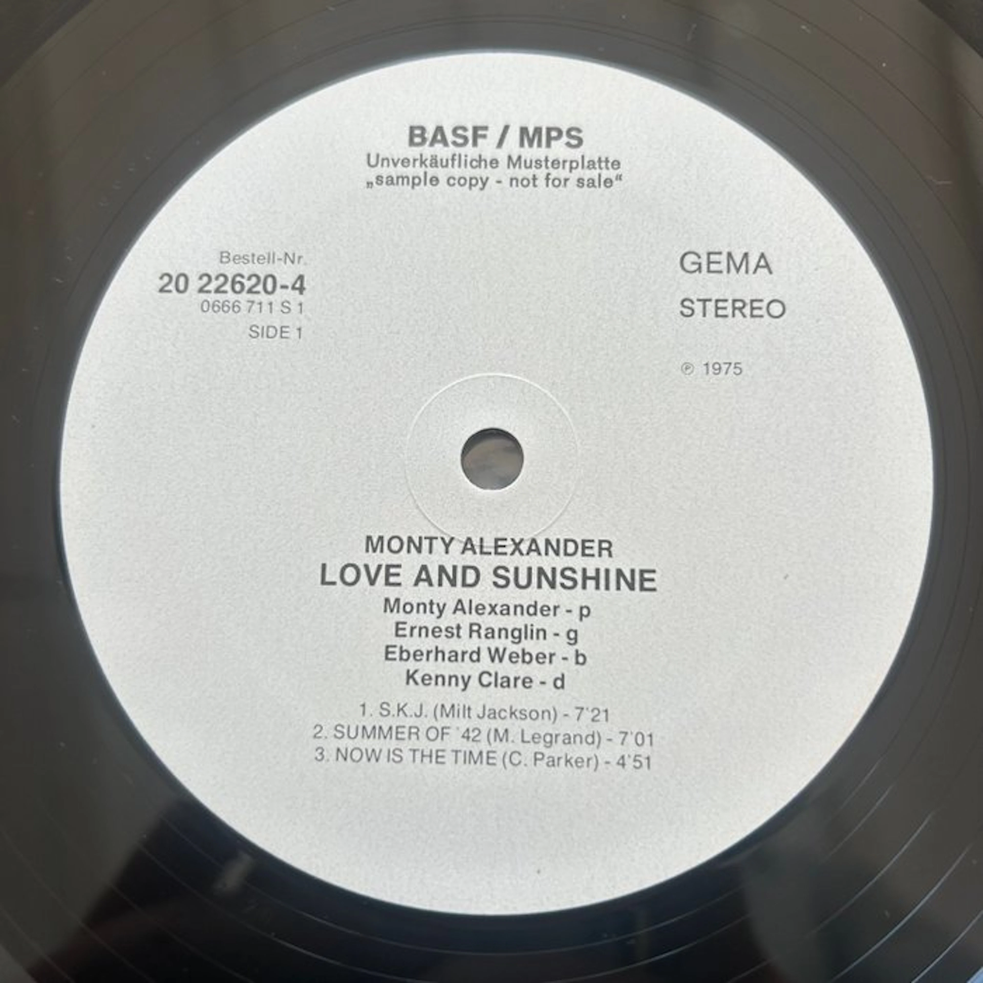 Monty Alexander - Love And Sunshine (Rare White Label...