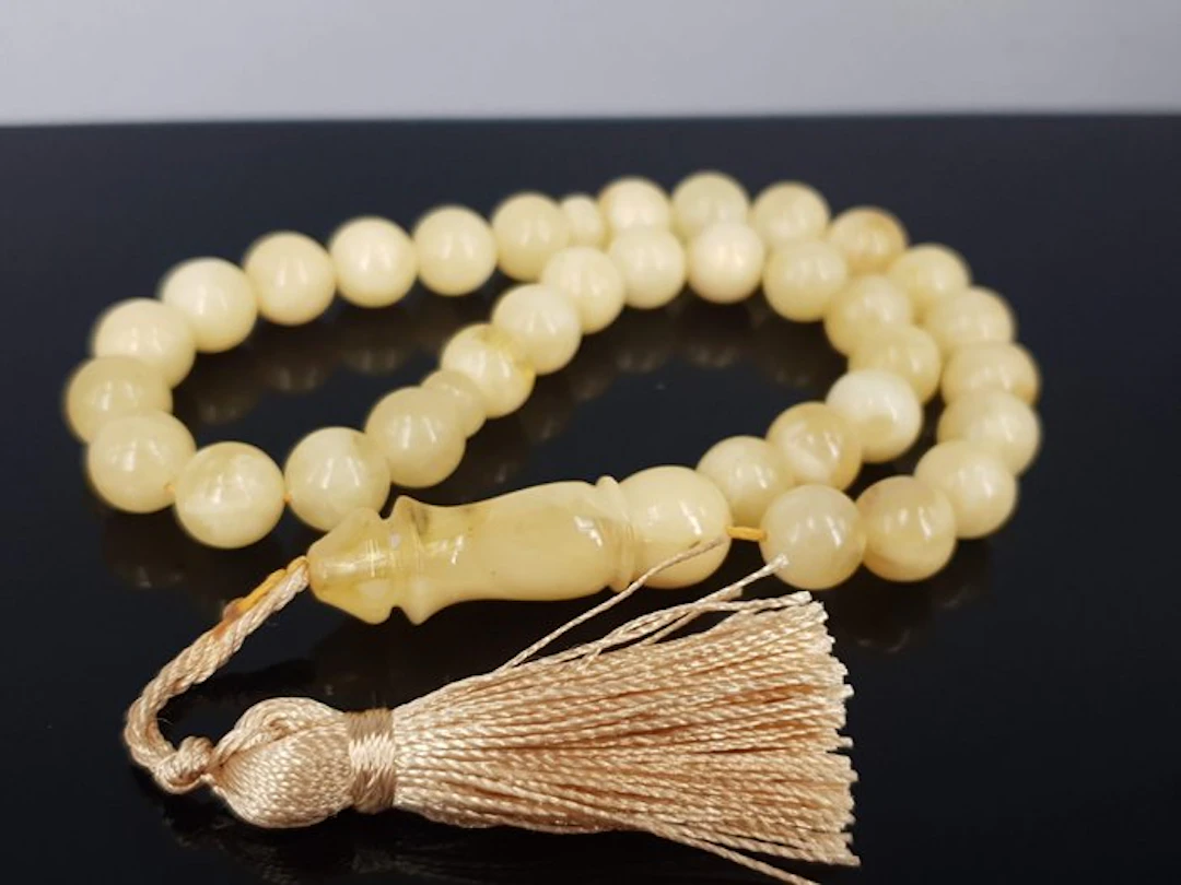 Natural Baltic Amber Tesbih Misbaha Prayer - Chain