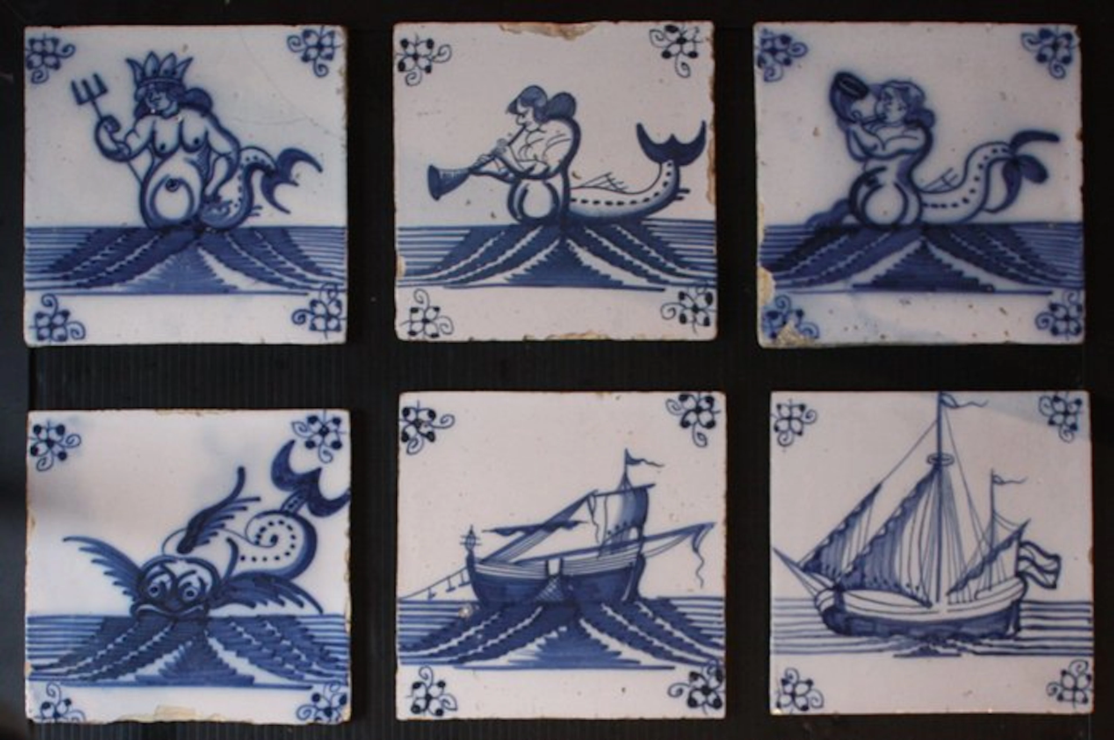 Antique Tile (6) - Diverse maritime scenes - Delft