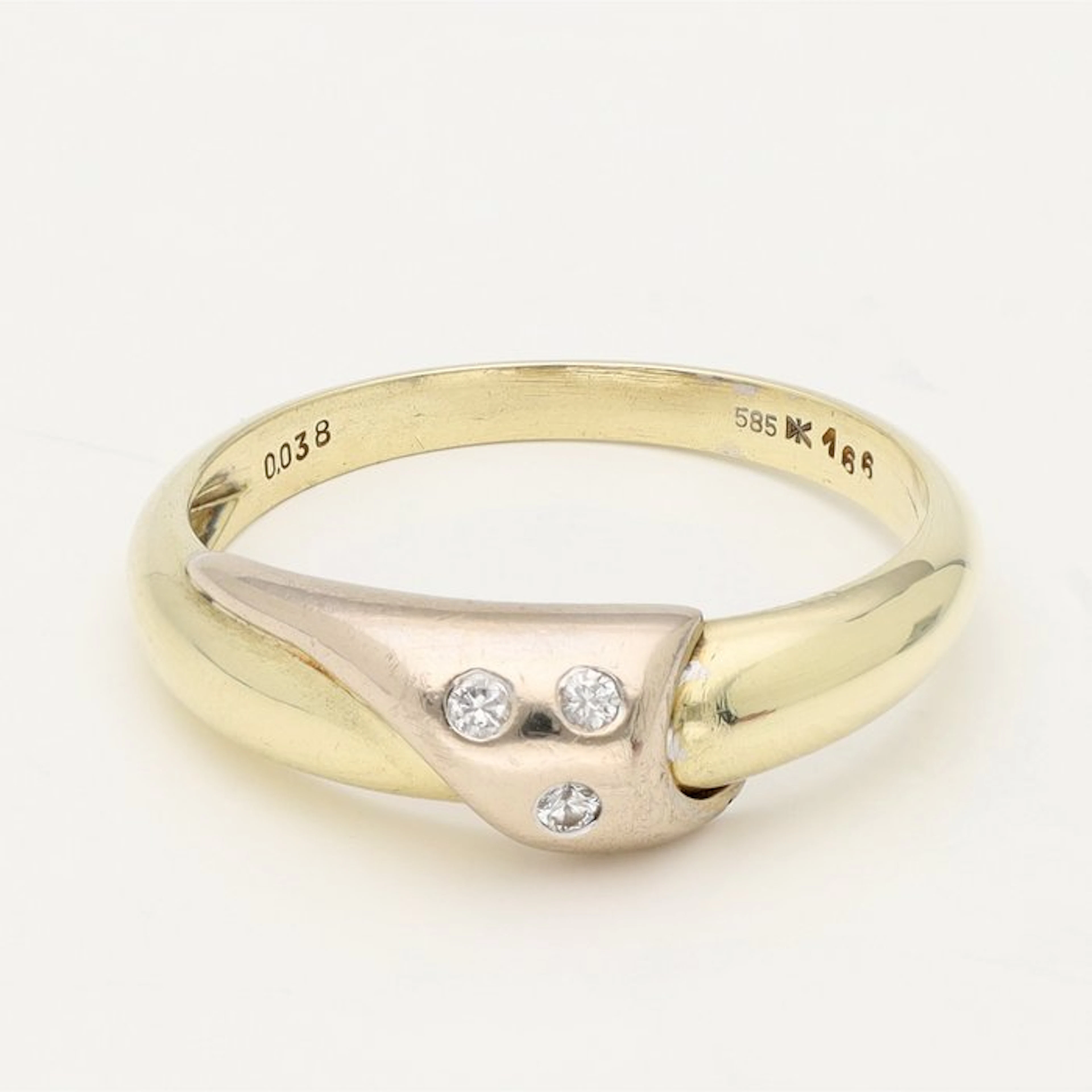 Ring - 14 kt. Yellow gold - Brilliant diamond
