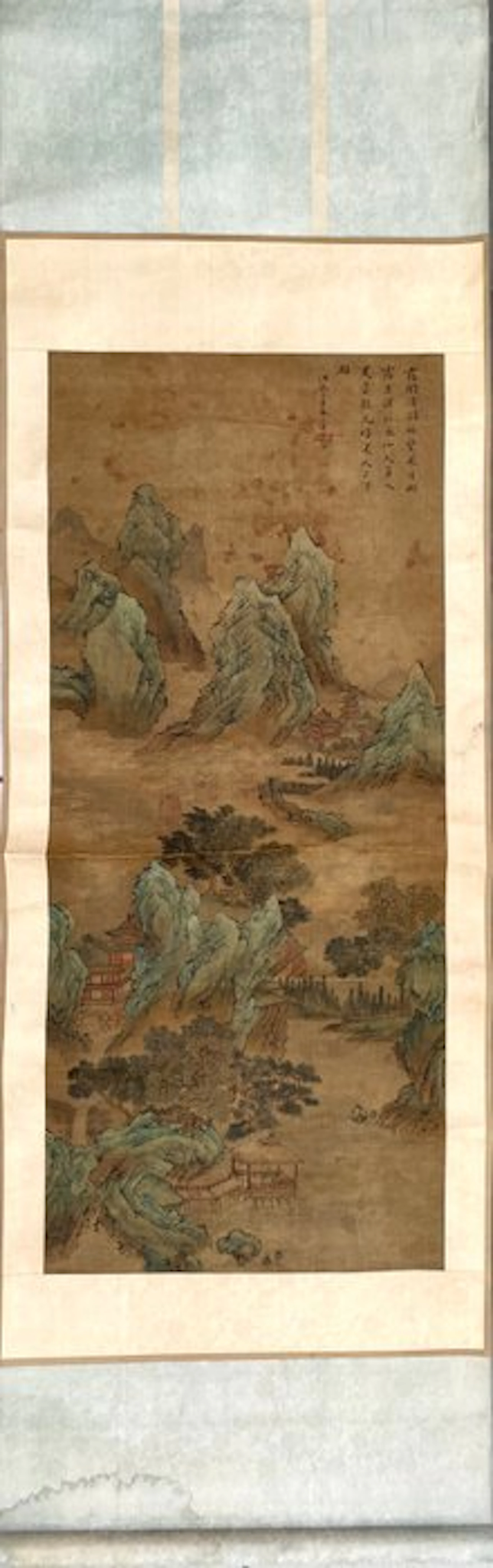 Chinese painted scroll - Silk - China - Early 20th century