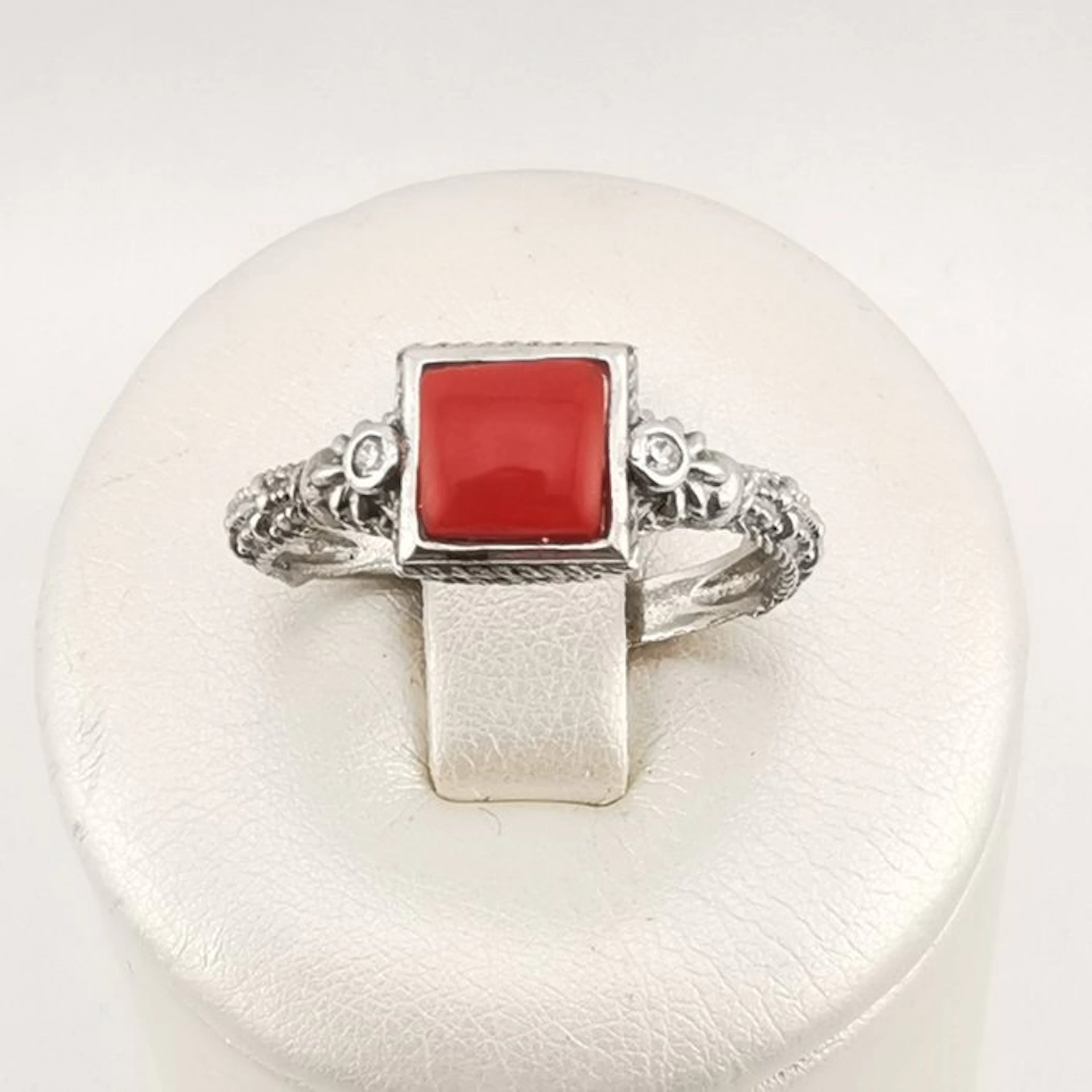 Coral - Sterling Silver 925 - Ring