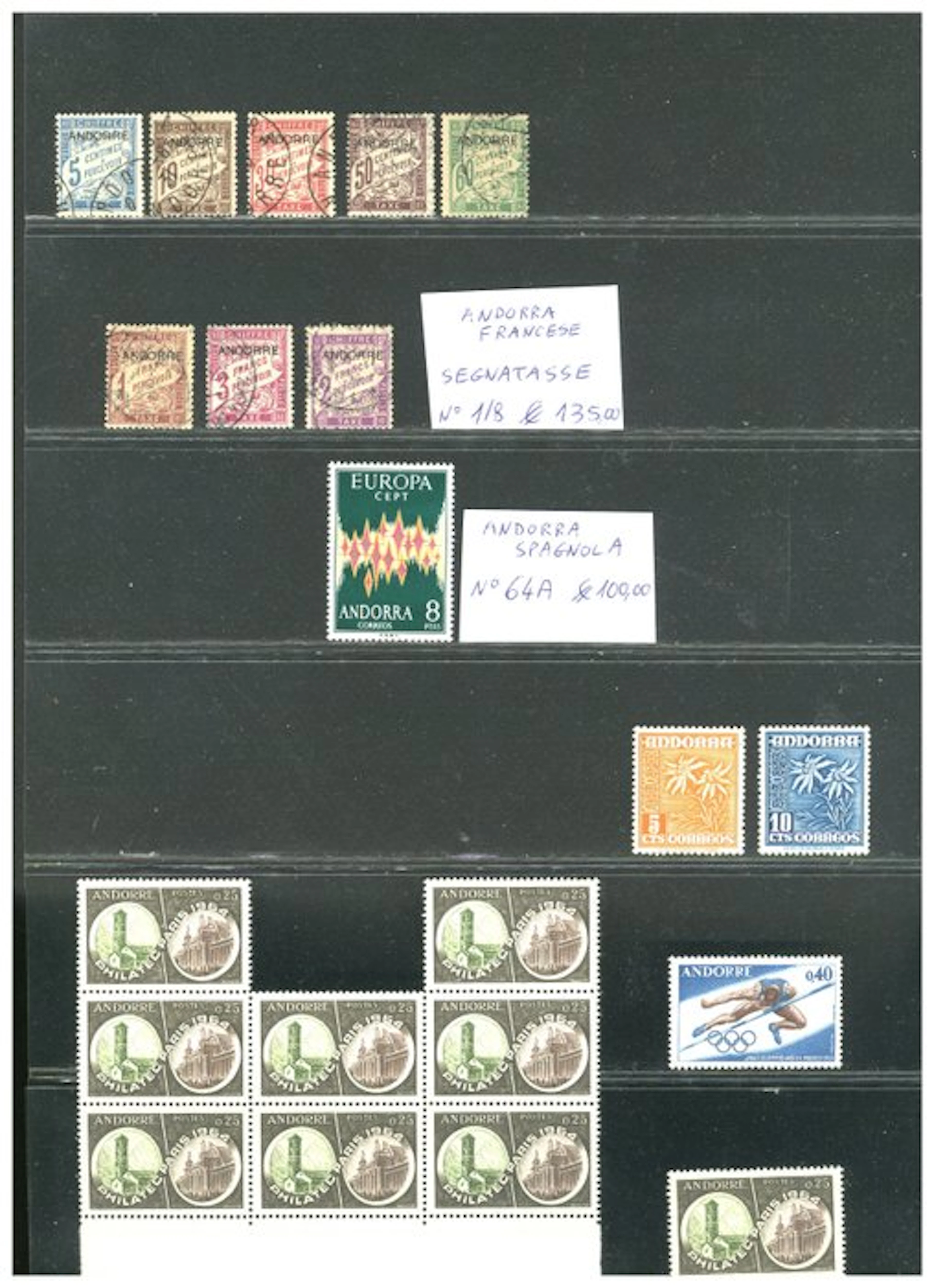Andorra - Stamp selection and booklets.