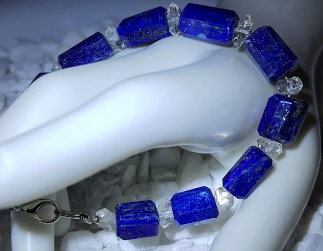 Lapis lazuli bracelet - high quality - 117.50 Cts- 23.5 g