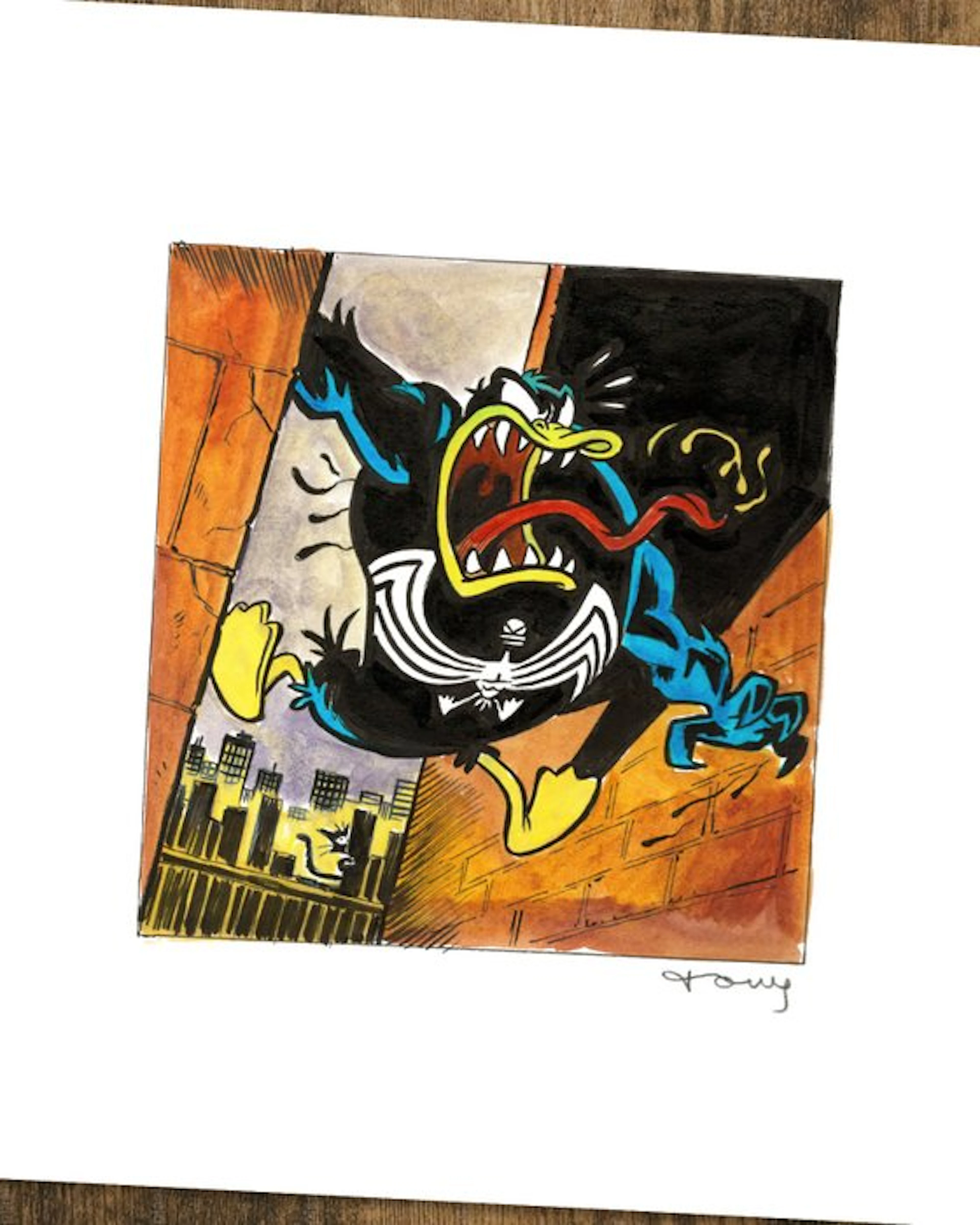 Tony Fernandez - Donald Duck Inspired by Venom - Hand...