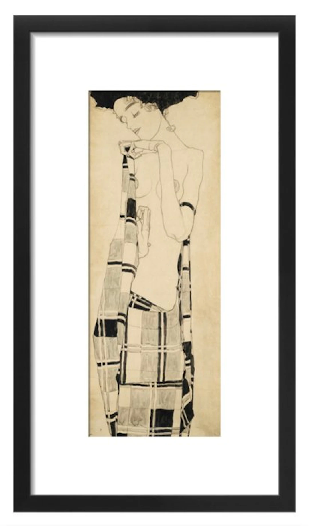 Egon Schiele - "Standing Girl, 1907-1910”.