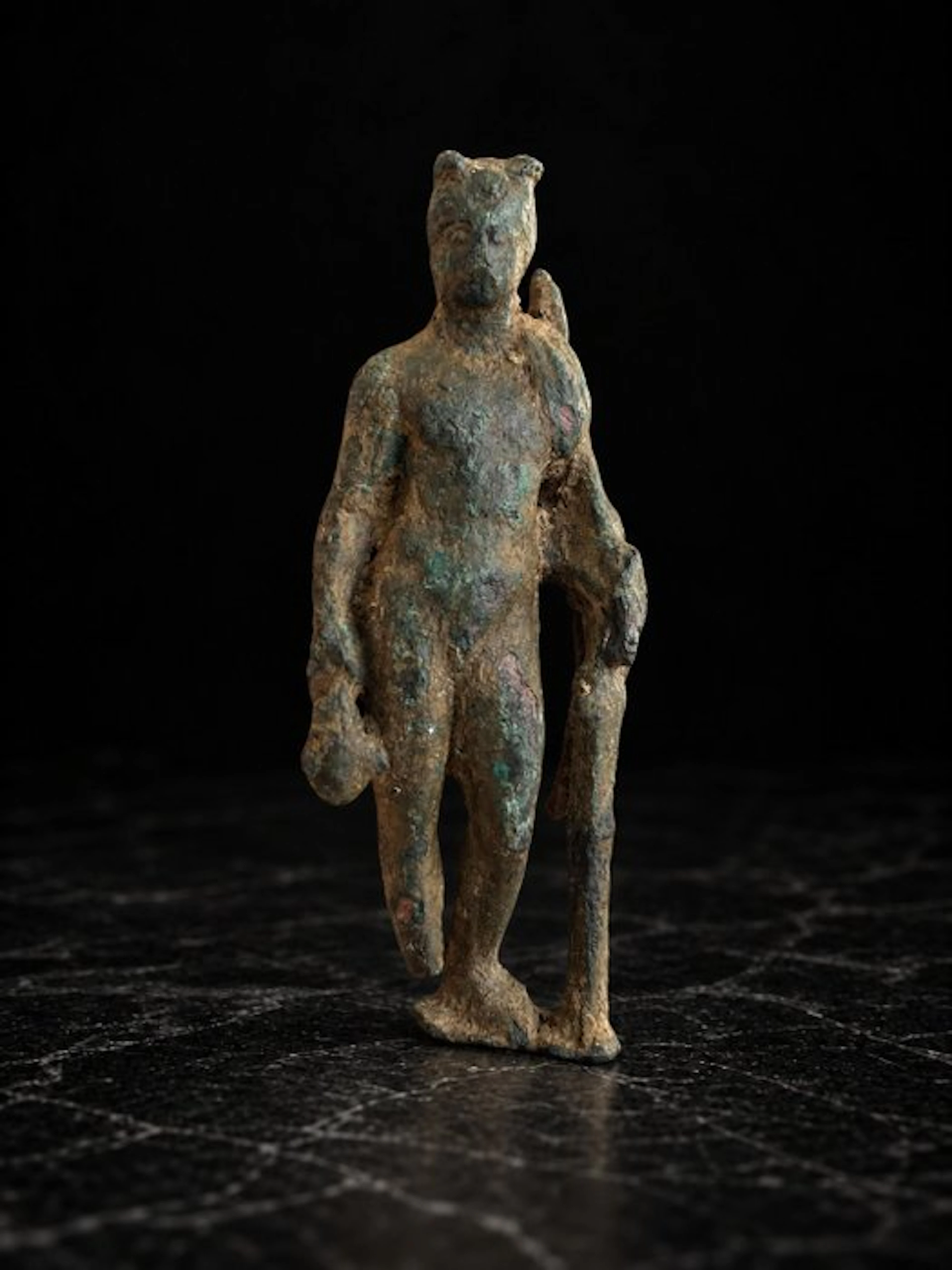 Ancient Roman, Empire Bronze Statuette of Hermes 1st to 3rd Century AD - 7 cm