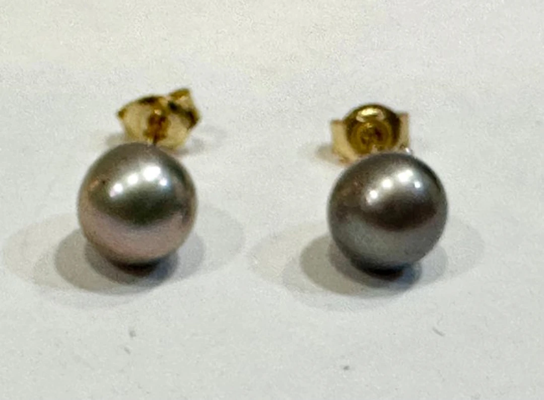 No reserve price - Earrings - 18 kt. Yellow gold Pearl