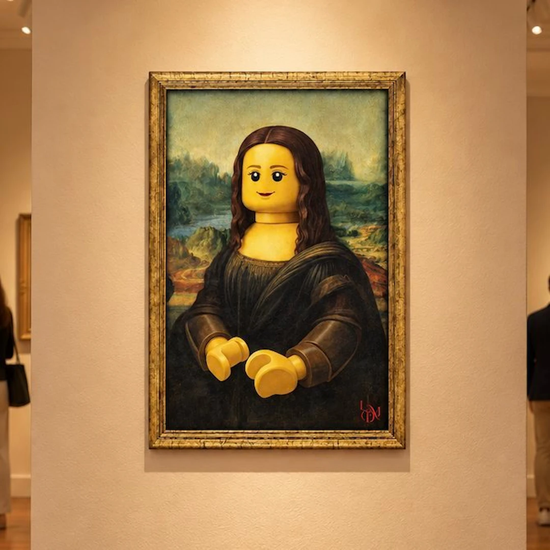 LEGO Merchandise - Art - “Mona Lisa – LEGO Tribute” by LDM - Digital AI