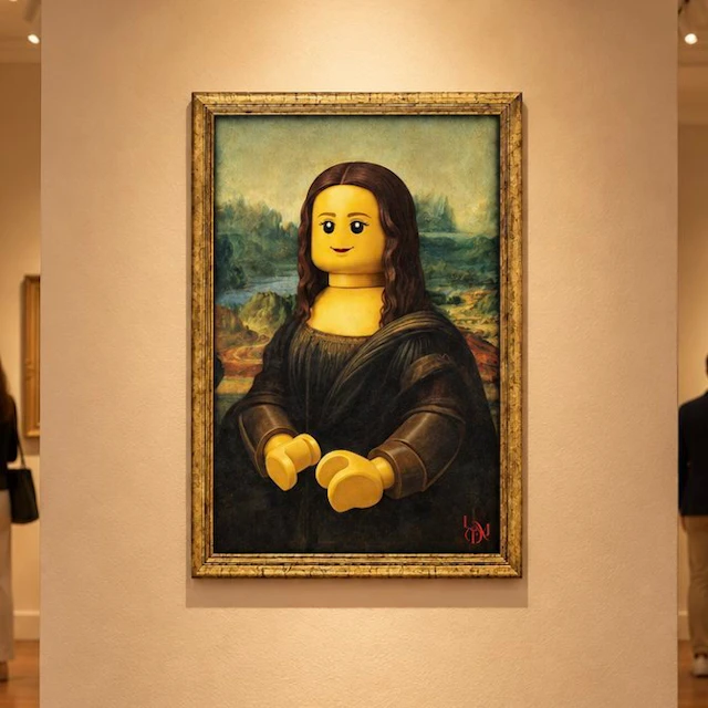 LEGO Merchandise - Art - “Mona Lisa – LEGO Tribute” by LDM - Digital AI