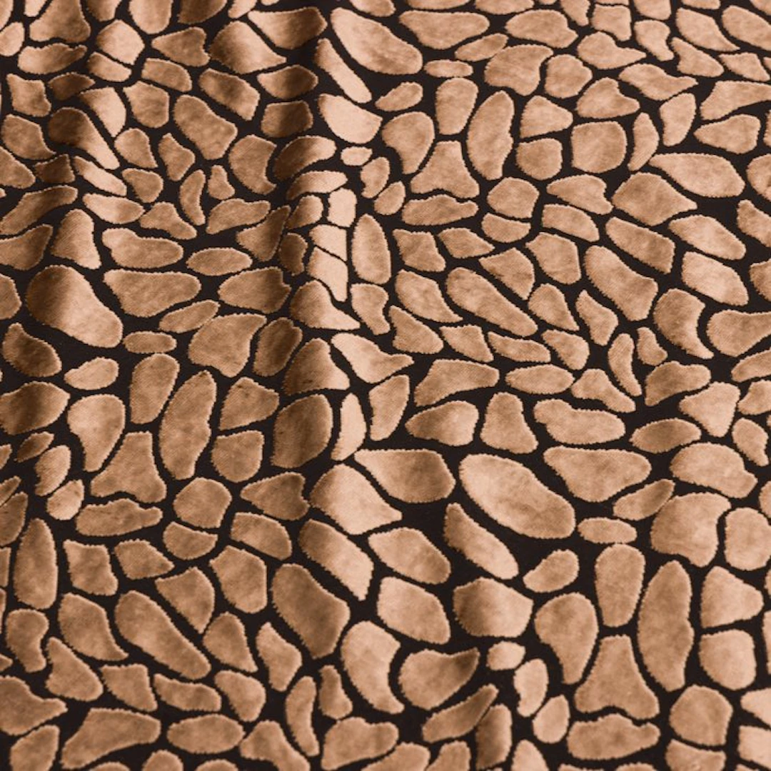BA142 - Black Velvet and Gold Animalier Effect - Italian...