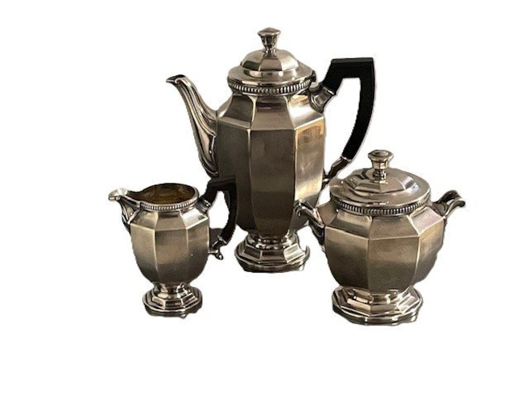 Christofle, Gallia - Coffee service (3) - Metal - Art Deco - the 1920s
