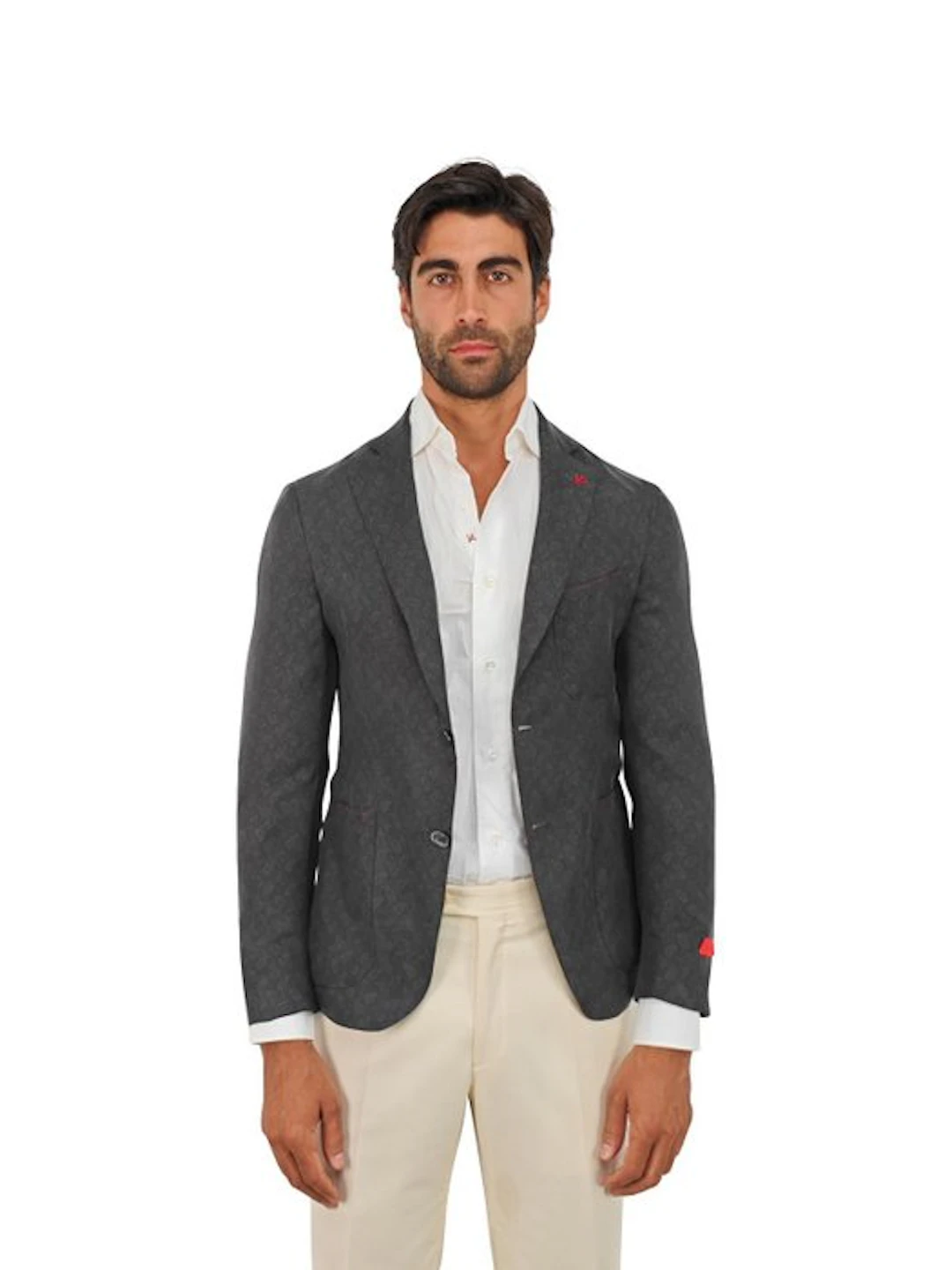 ISAIA NAPOLI - 46 IT - "MARADONA 10" Gray Hand Sewn...