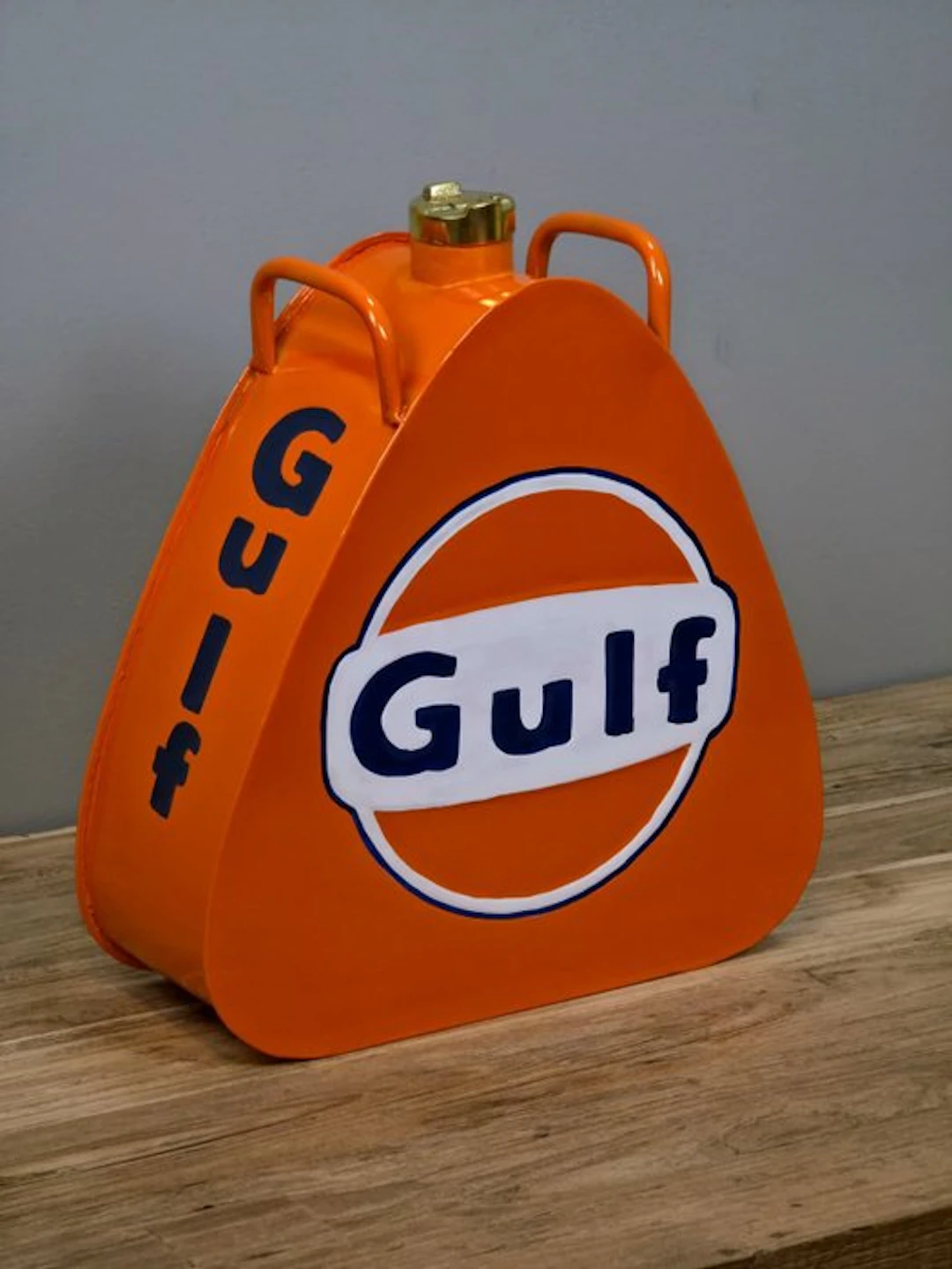 Jerrycan - Metal - Gulf gasoline can orange
