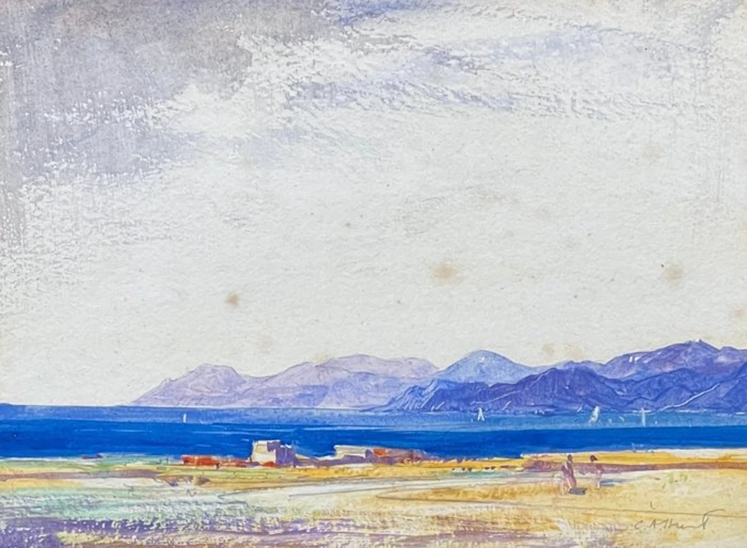 Cecil Arthur Hunt (1873–1965) - Paesaggio della Costa Azzurra (Francia)