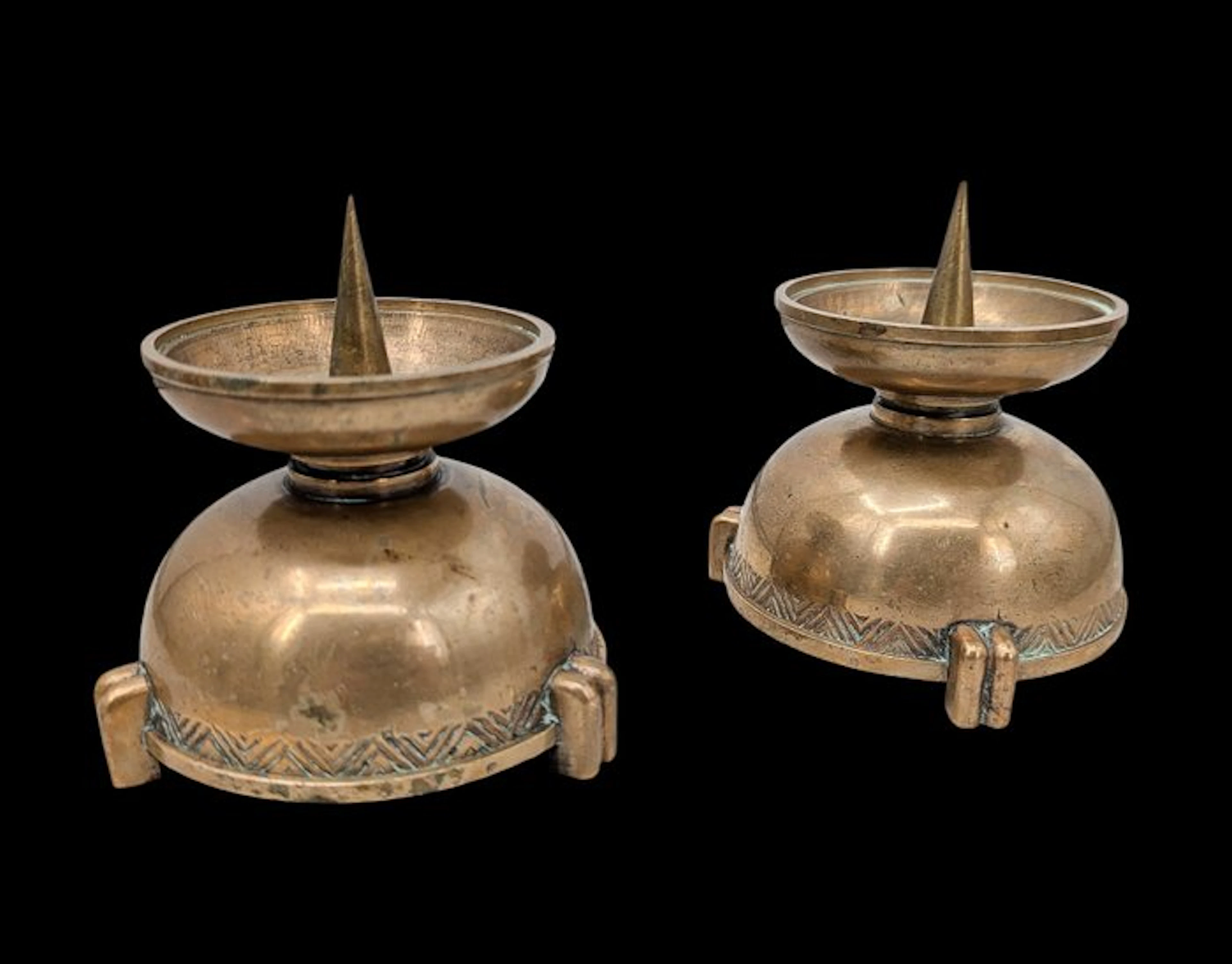 Paire de Pique-cierges Bronze - Candlestick (2) - Gilt bronze