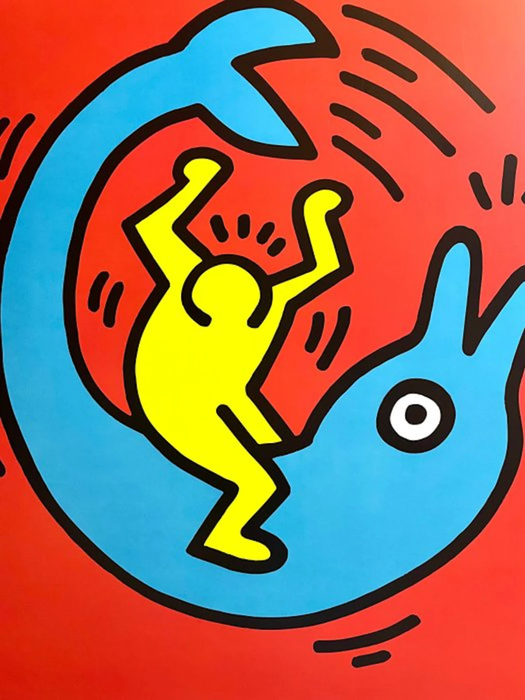 Keith Haring (after) - Dolphin Button (1989) - 2000s