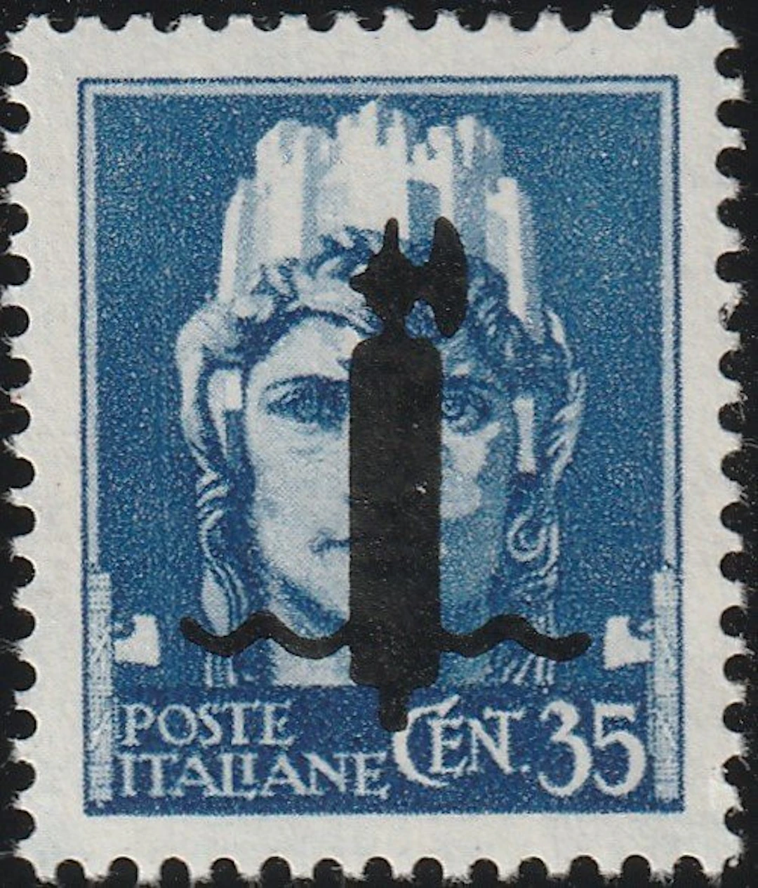 Italian Social Republic 1944 - RSI Essay Verona 35c blue