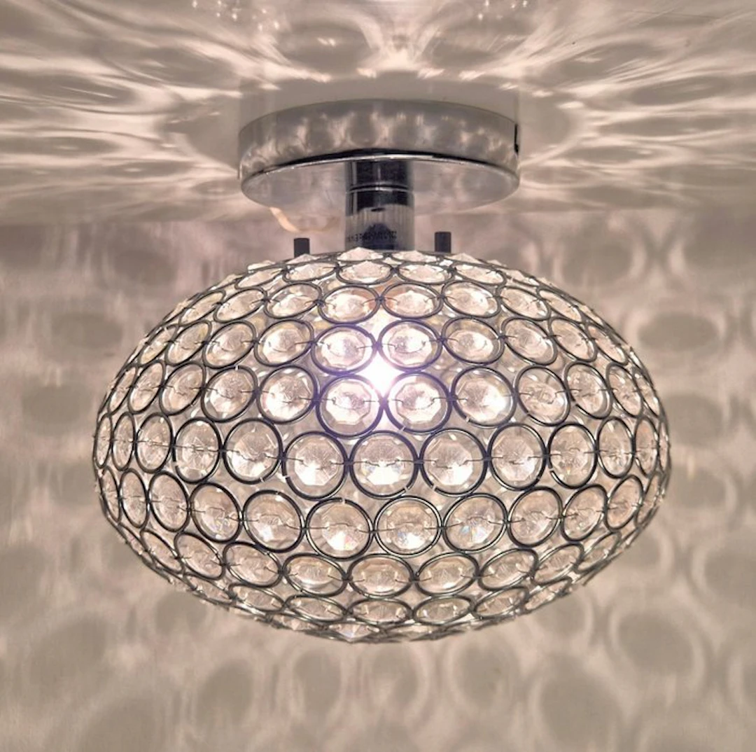 Ceiling lamp - Vintage Space Age Lamp - Crystal