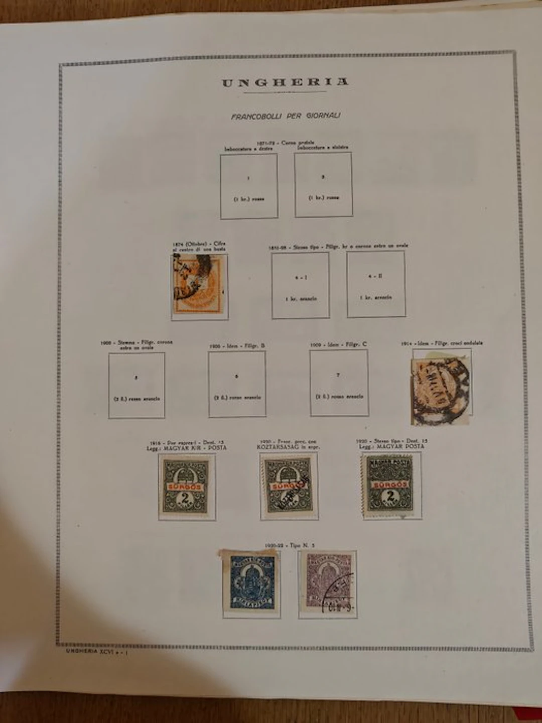 Hungary 1874/1954 - Lot of Fogli Marini with Hungarian stamps and Occupations