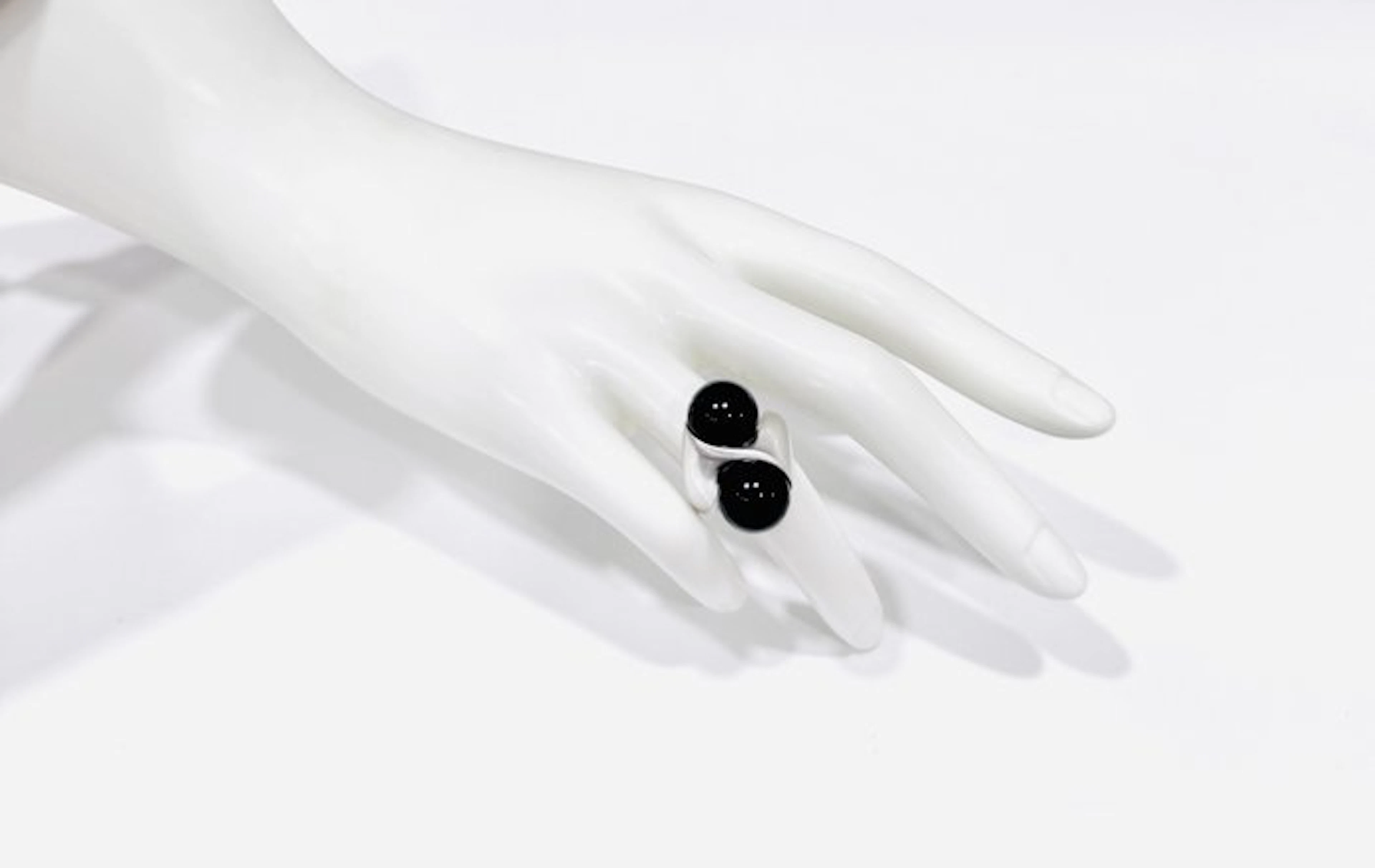 No reserve price - Ring Silver Onyx