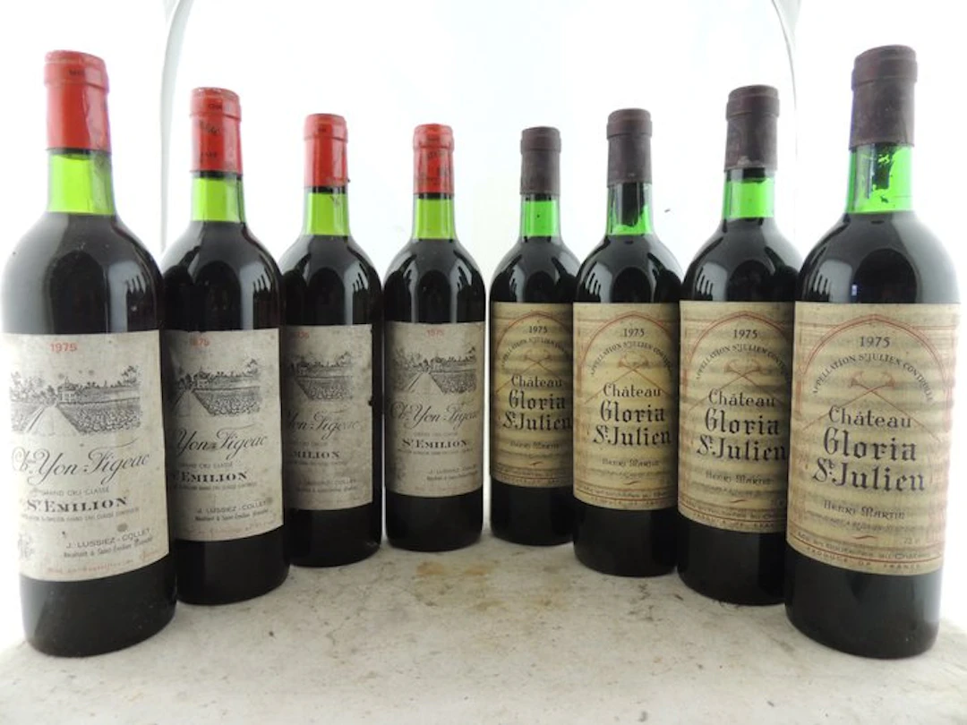 1975 x 4 Château Gloria & x 4 Château Yon Figeac - Bordeaux - 8 Bottles (0.75L)