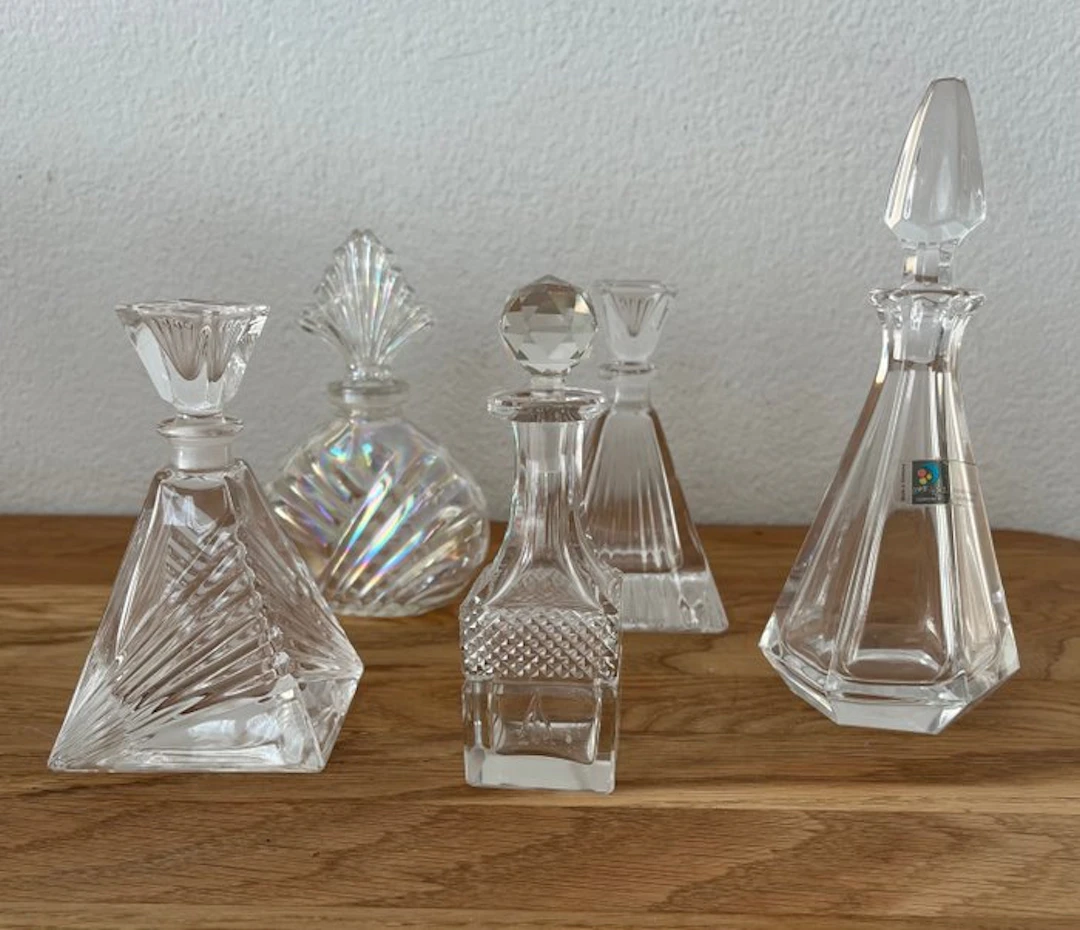 Carafe (5) - Crystal - Iridescent perfume bottle