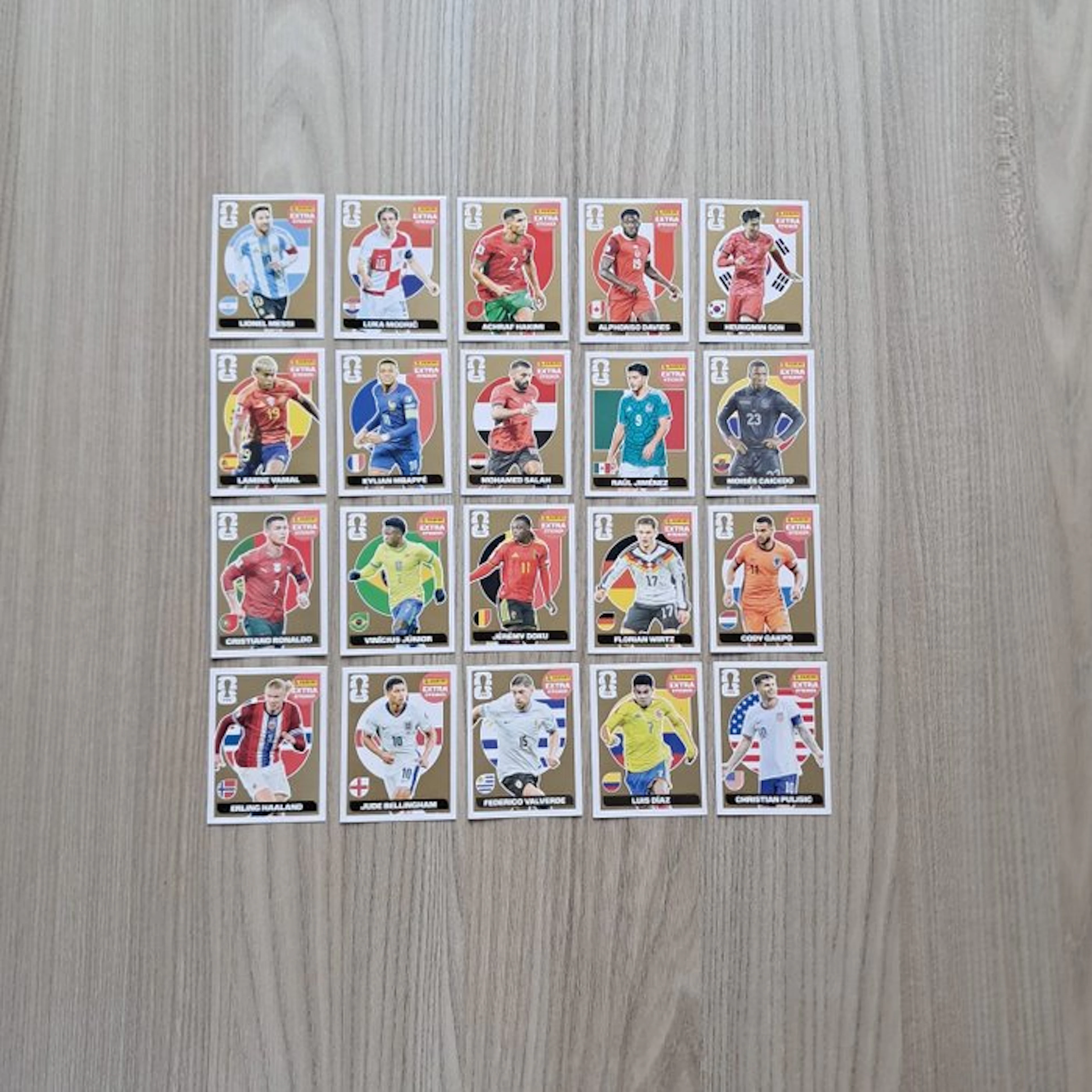 Panini USA 2026 World Cup EXTRA STICKERS Complete Set...