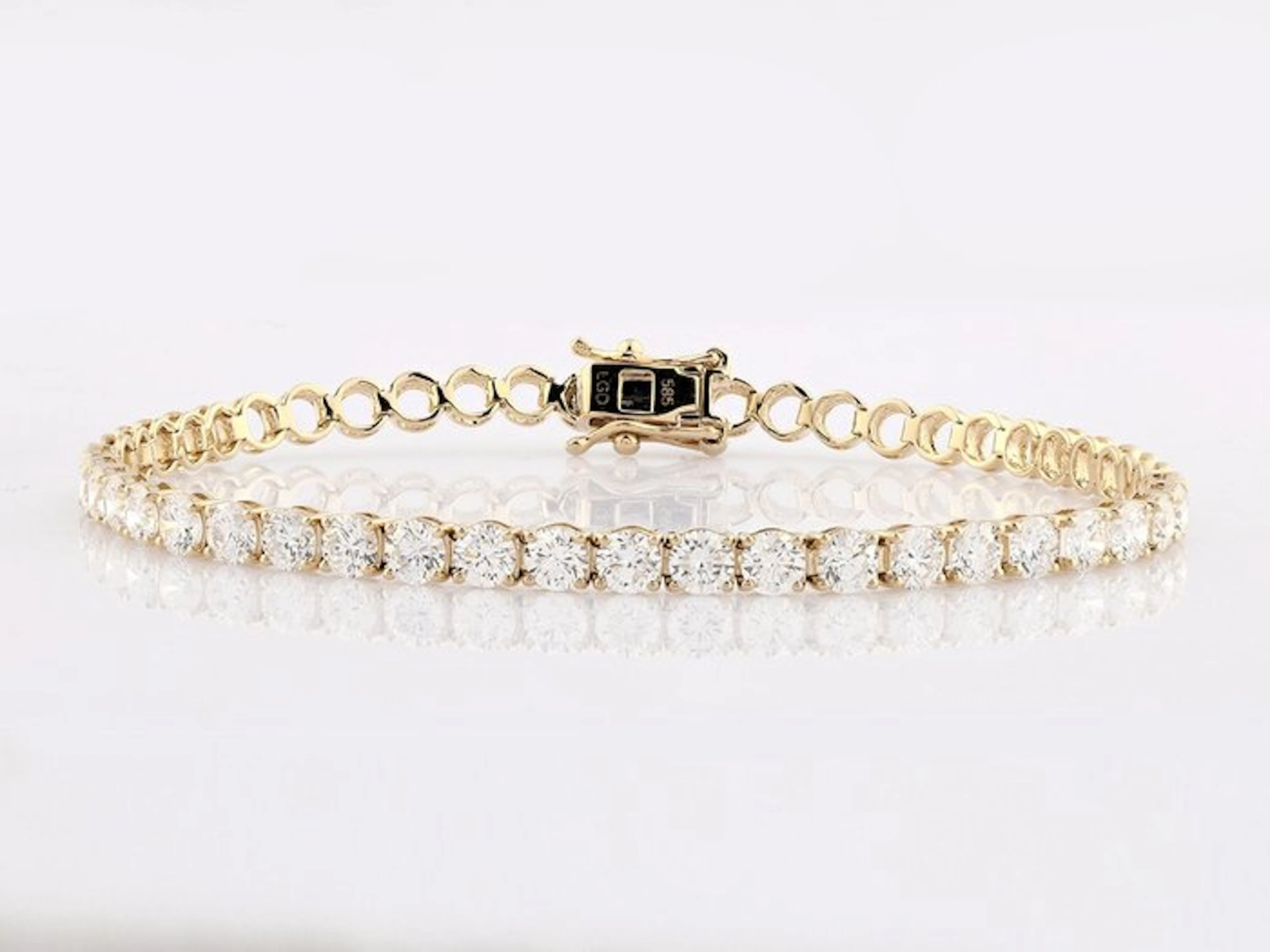 Bracelet - 14 kt. Yellow gold - 3.85ct. tw. Diamond (Lab-grown)