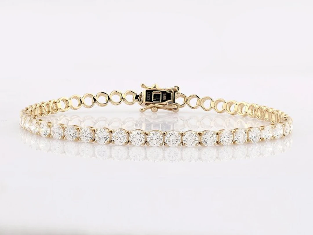 Bracelet - 14 kt. Yellow gold - 3.85ct. tw. Diamond (Lab-grown)