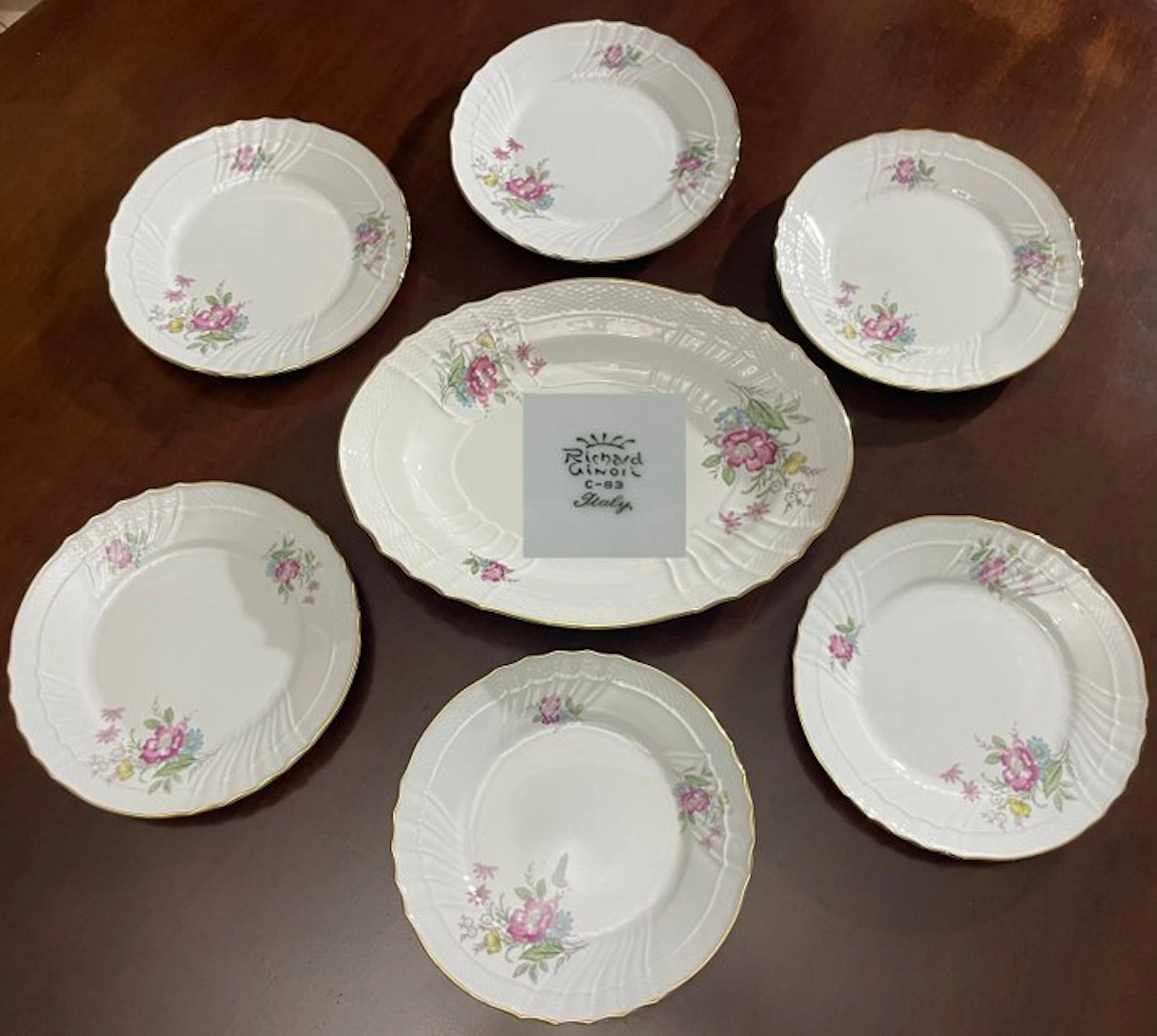 Richard Ginori - Vecchio Ginori - Set da dolce - Ottimo - Dish (7) - Porcelain