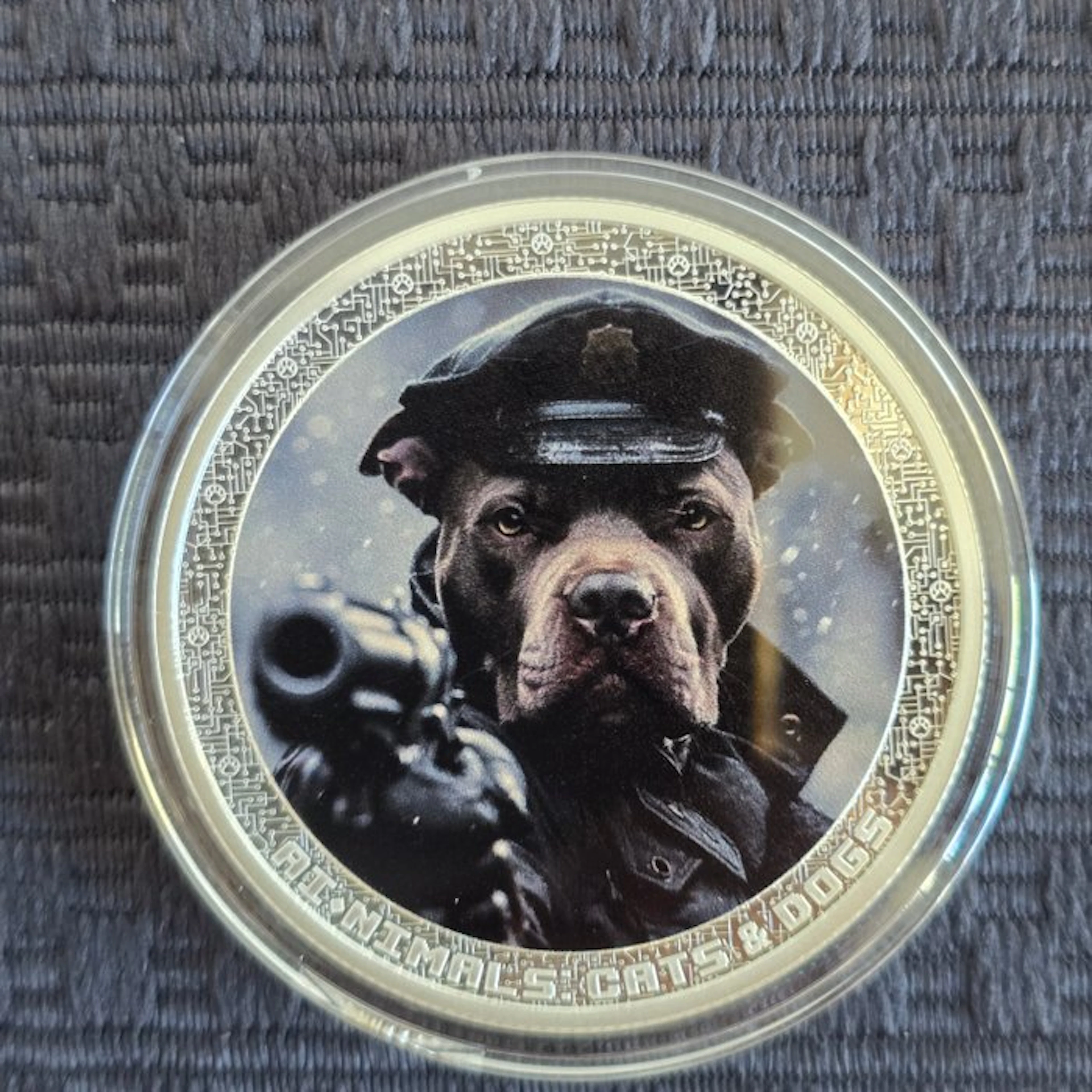Cameroon. 1000 Francs CFA 2025, Cats and Dogs Cop Dog, 1 Oz (No reserve price)