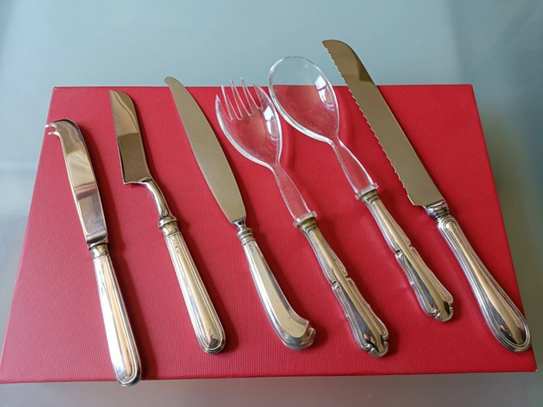 schiavon-greggio - Cutlery set (6) - silver 800 - stainless steel