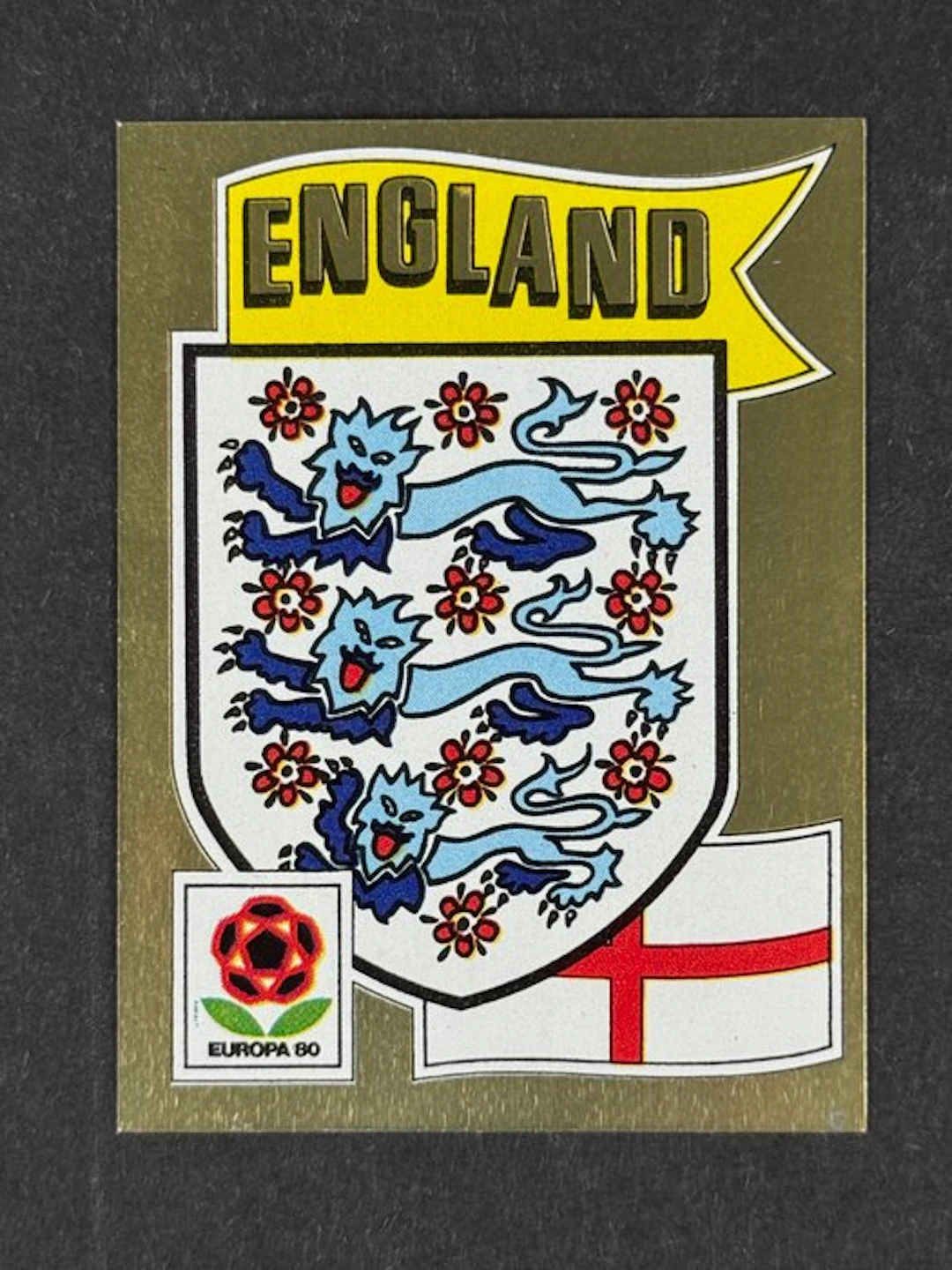 1980 Panini #113 Europa 80 - Badge: England - 1 Sticker - Mint (M)