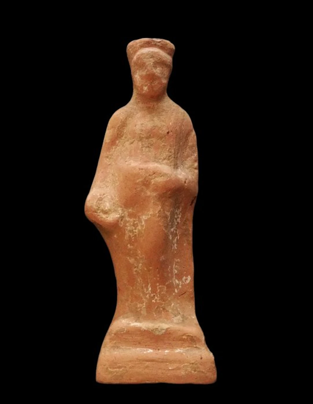 Ancient Greek Terracotta - Statuette of a young Kore...