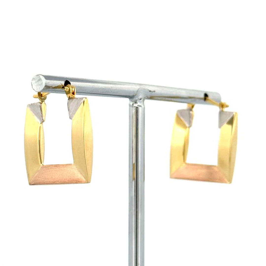 Earrings - 18 kt. Yellow gold, White gold, Rose gold - Made in Italy