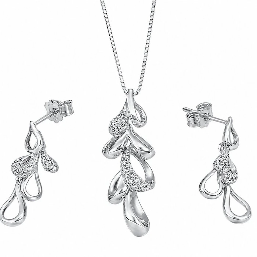 2 piece jewellery set - 18 kt