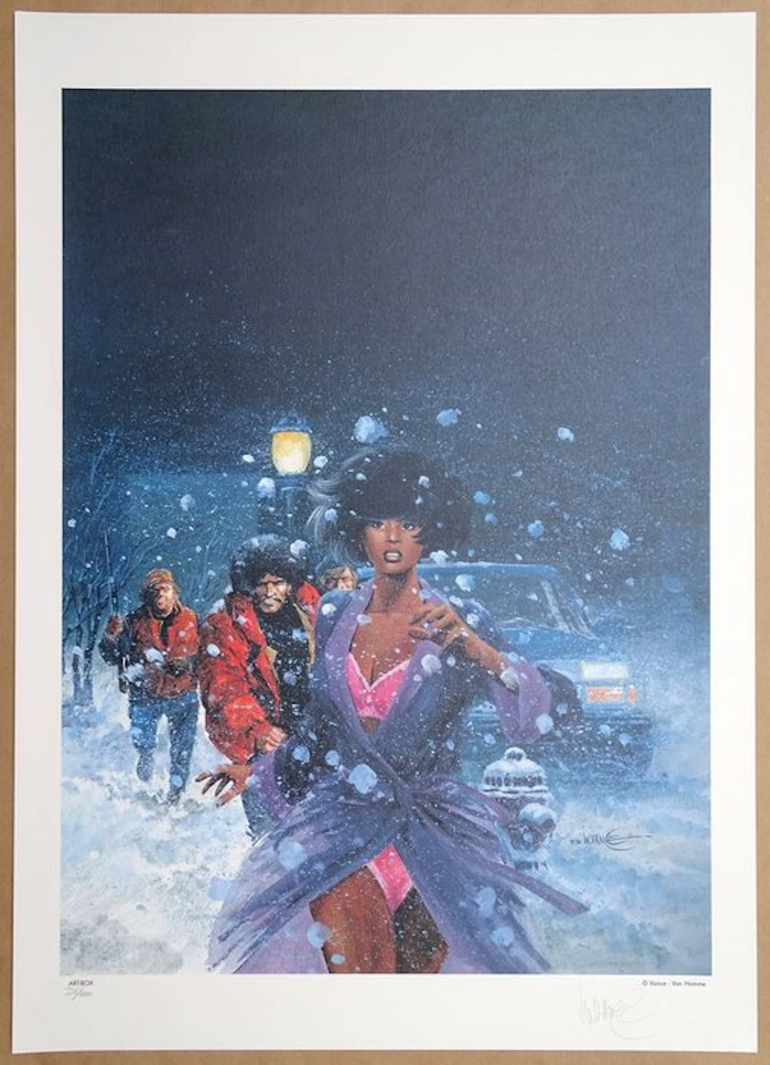Vance, William - 1 Offset Print - XIII - Jones courant dans la neige