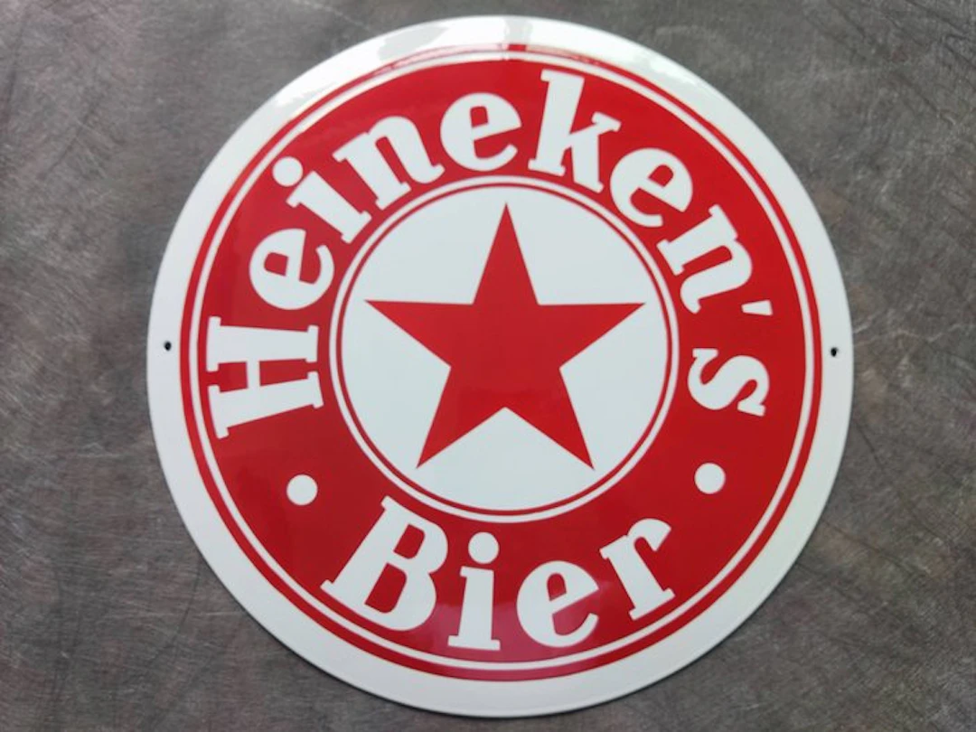 Heineken - enamel sign Heineken Bier Emailschild Emaille Schild