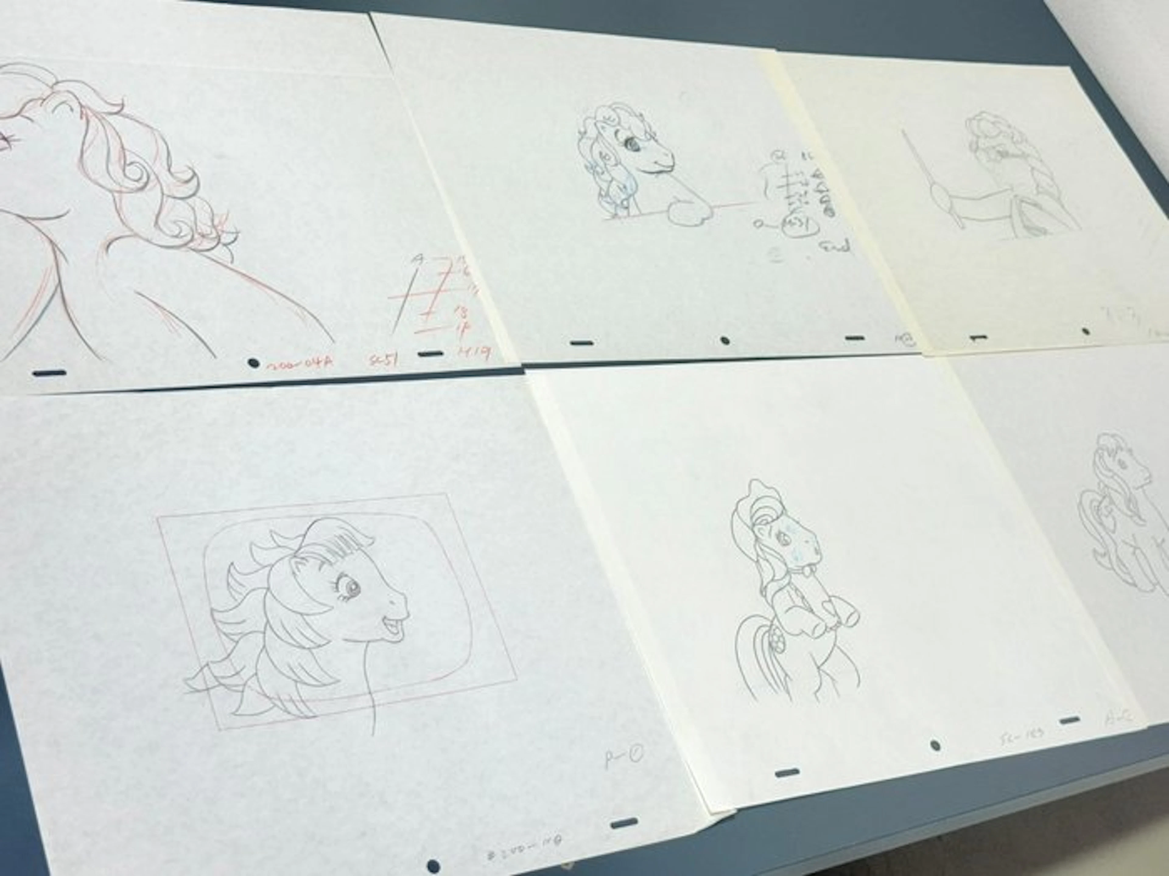 Toei Animation - 6 Original Animation Drawings - My Little Pony (1986/87)