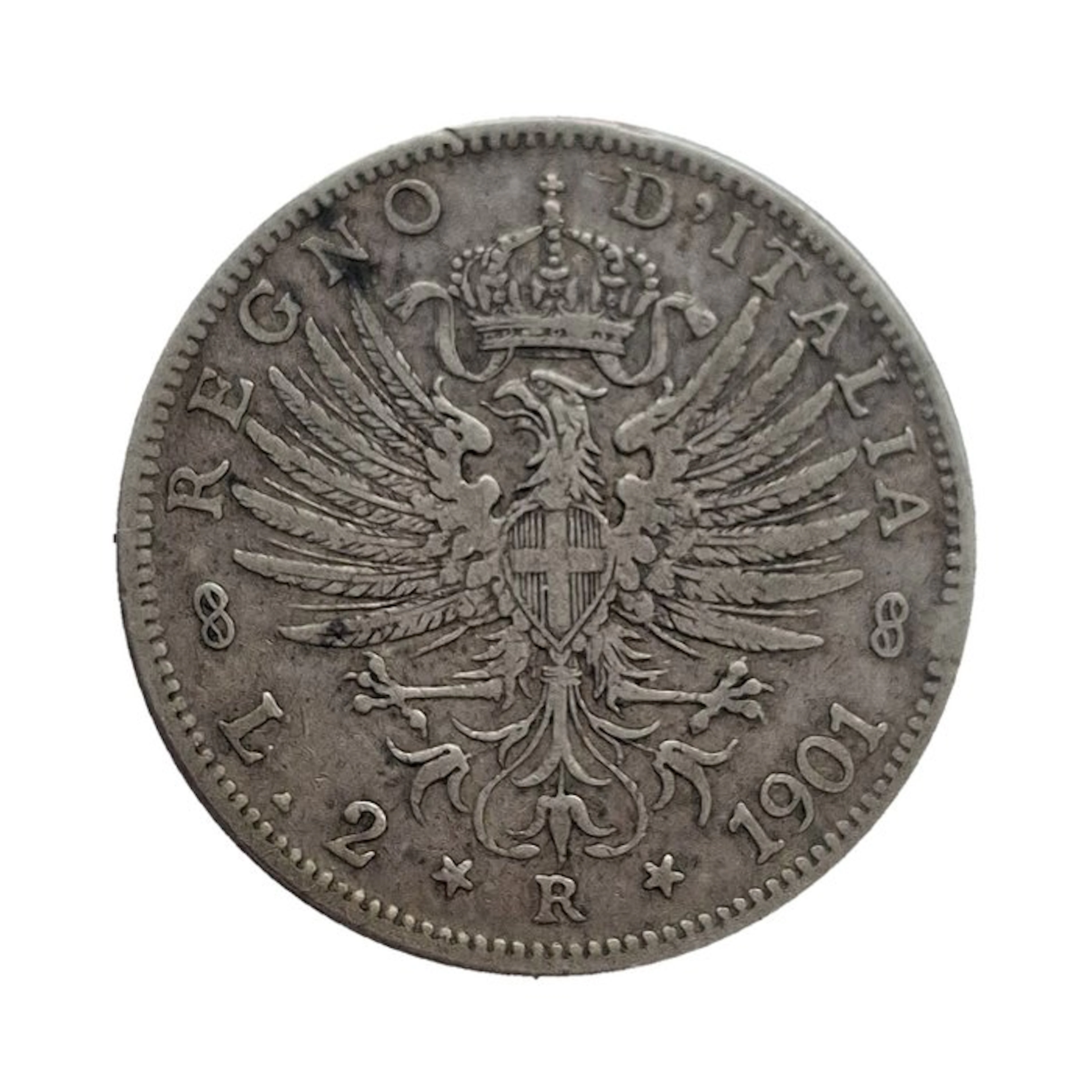 Italy, Kingdom Vittorio Emanuele III. 2 Lire 1901 "Aquila Sabauda"