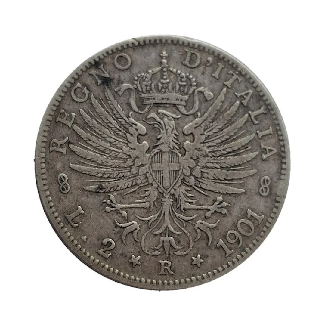 Italy, Kingdom Vittorio Emanuele III. 2 Lire 1901 "Aquila Sabauda"