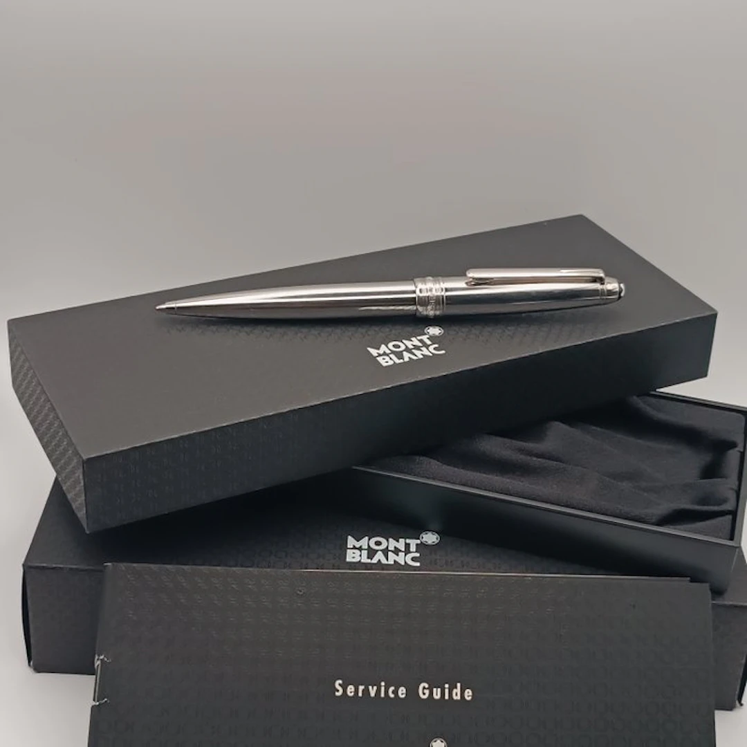 Montblanc - Meisterstück Solitaire Classique Stainless Steel - FULL SET - Pen