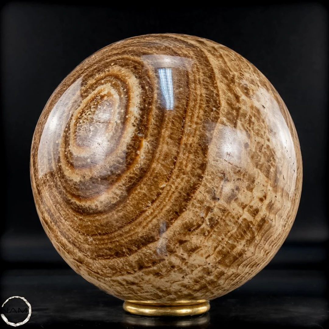 Aragonite sphere – natural warmth and harmonious connection to the Earth