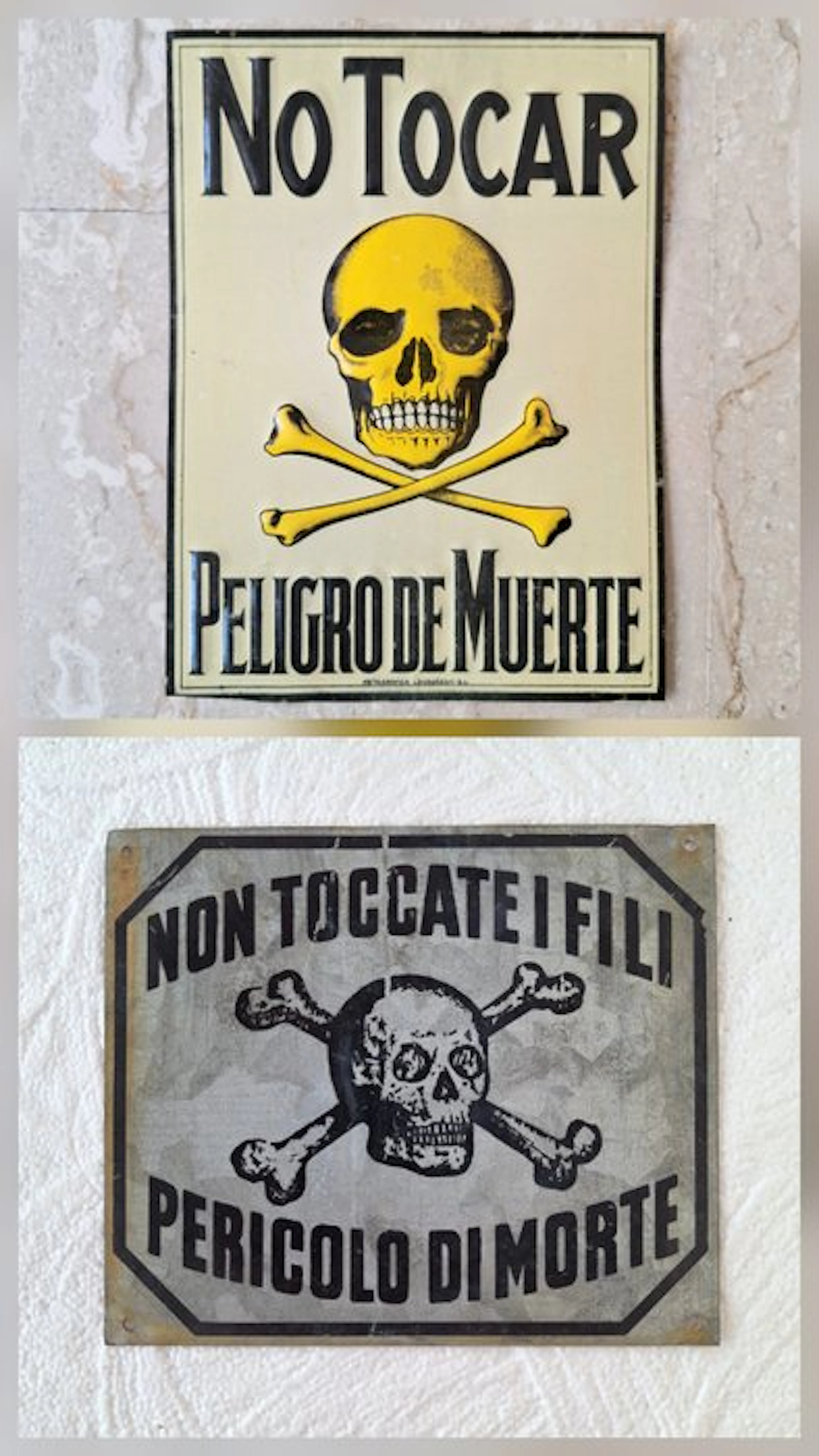 METALGRAFICA LOGROÑESA-S.L. - Mortal danger - Enamel sign (2) - Metal